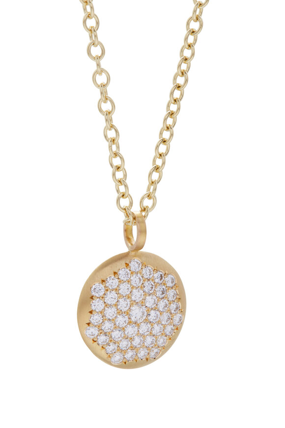Caroline Ellen - 20K Yellow Gold Pavé Diamond Necklace