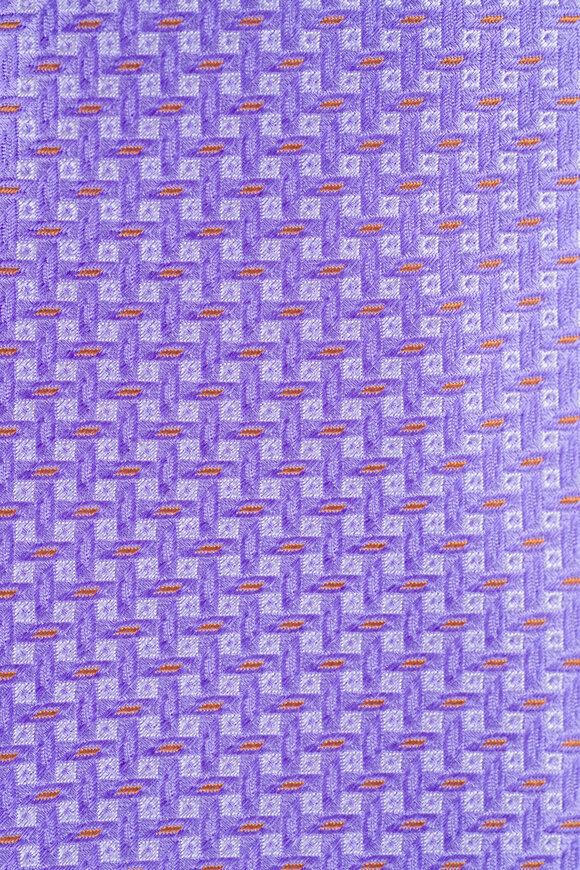 Canali Purple Textured Silk Necktie - view 2