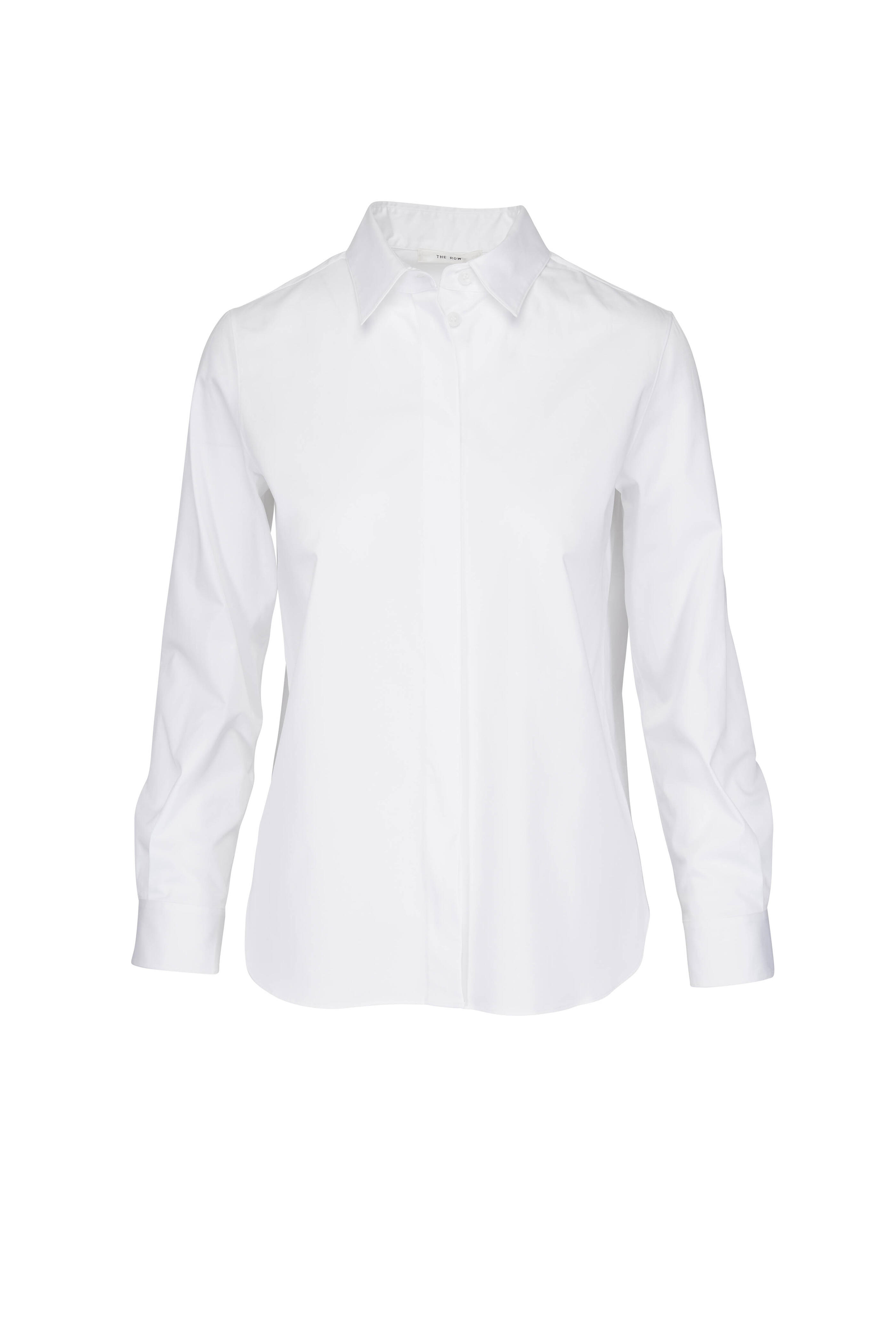 The Row Yssetra White Cotton Button Down Shirt