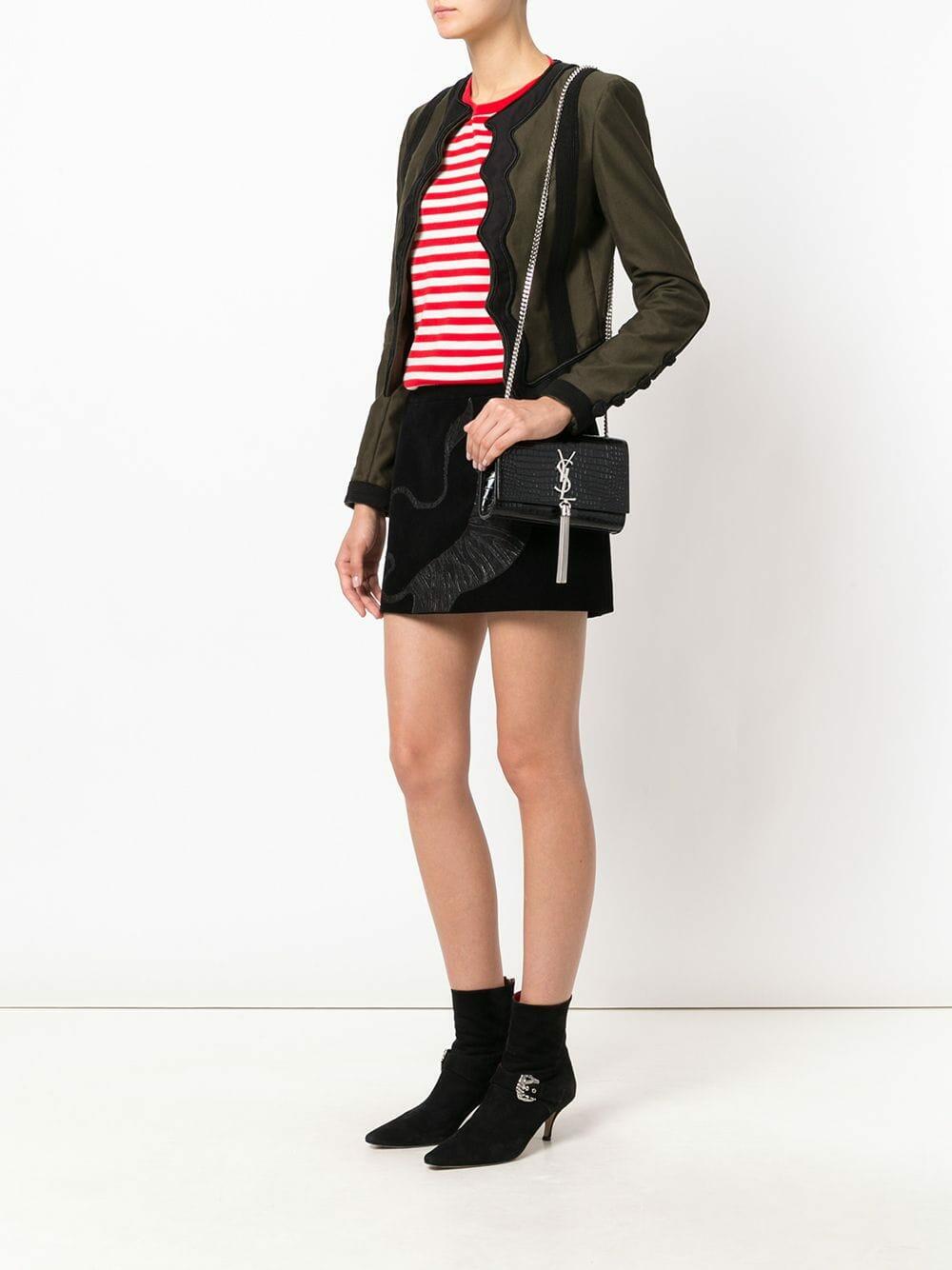 VIP【送料関税込】SAINT LAURENT KATE PATENT CROSSBODY BAG Saint Laurent Kate Small YSL Crossbody Bag in Patent Leather
