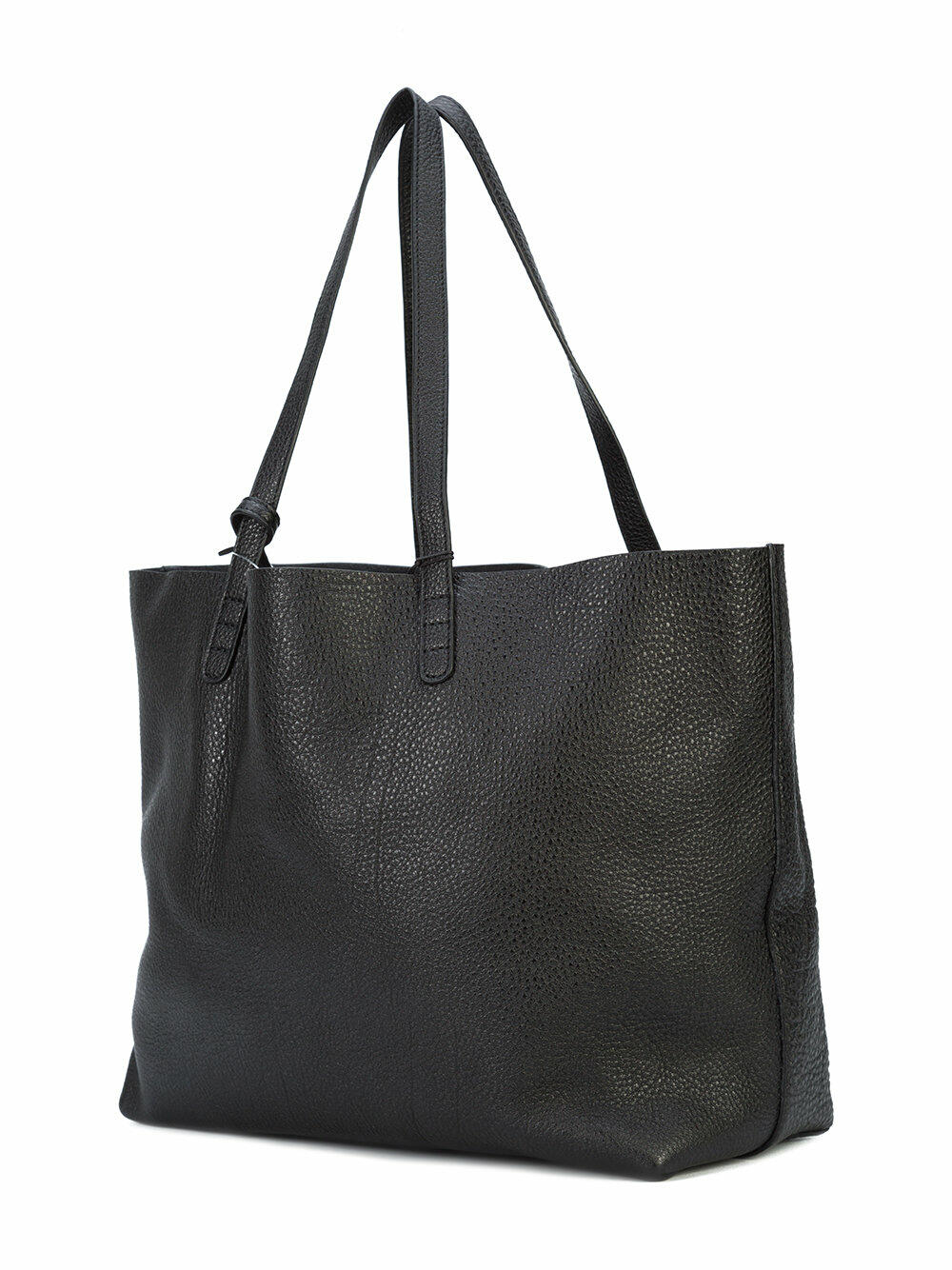Mansur Gavriel - Black Pebbled Soft Leather Large Tote