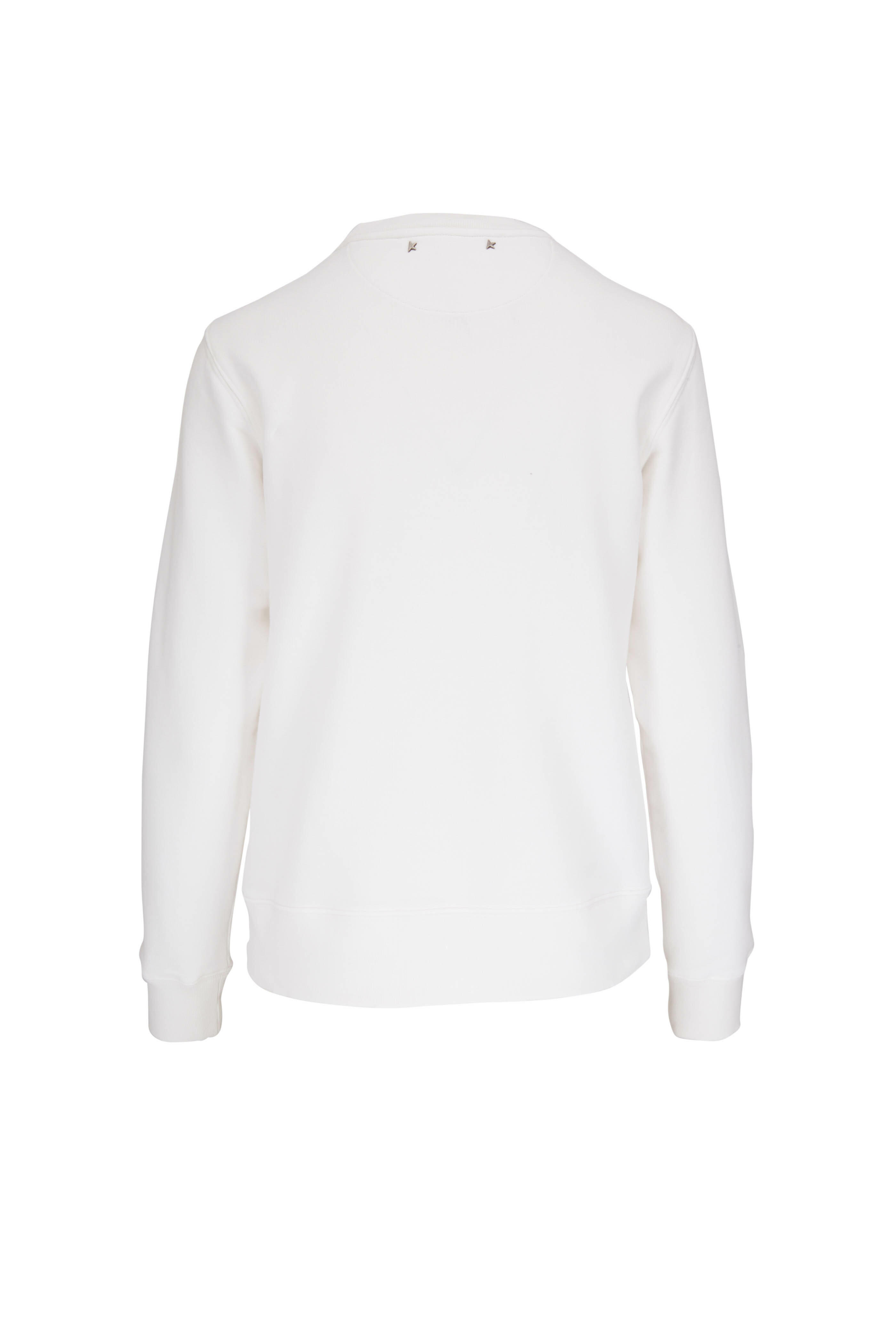 White cheap distressed sweatshirt