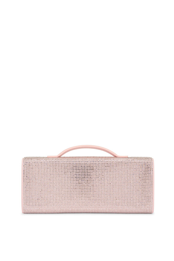 Bottega Veneta Hotfix Rose Crystal Leather Clutch - view 4
