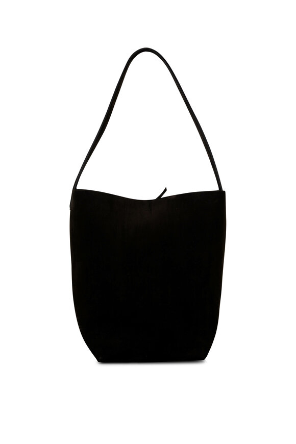 The Row N/S Park Black Nubuck Leather Medium Tote Bag 
