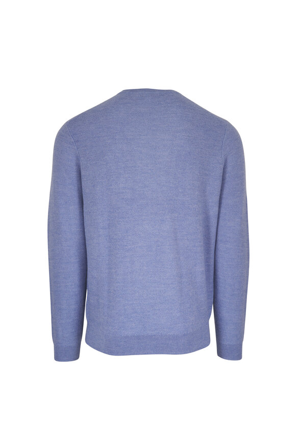 Peter Millar Autumn Crest Light Blue Honeycomb Knit Sweater - view 2