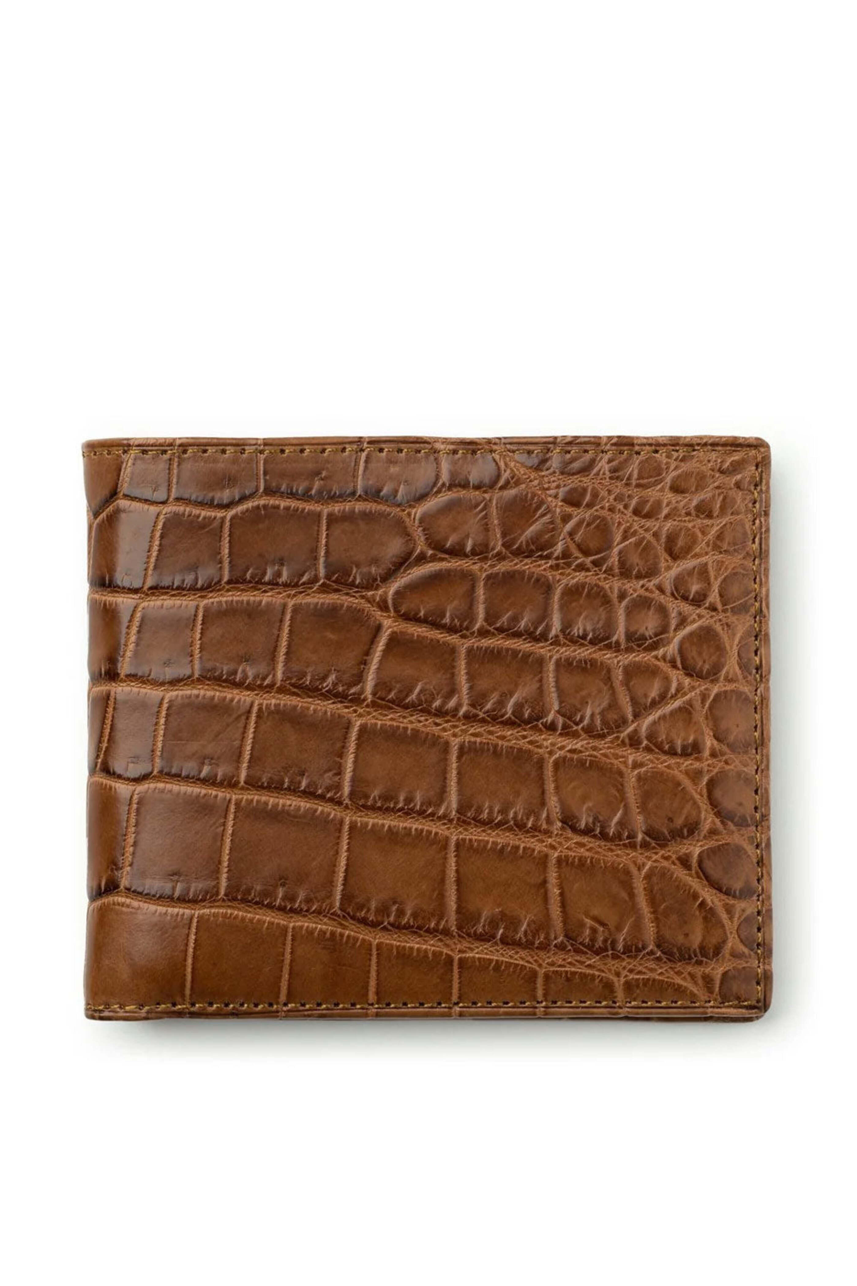 Ghurka - Classic Wallet No. 101 in Chestnut Crocodile