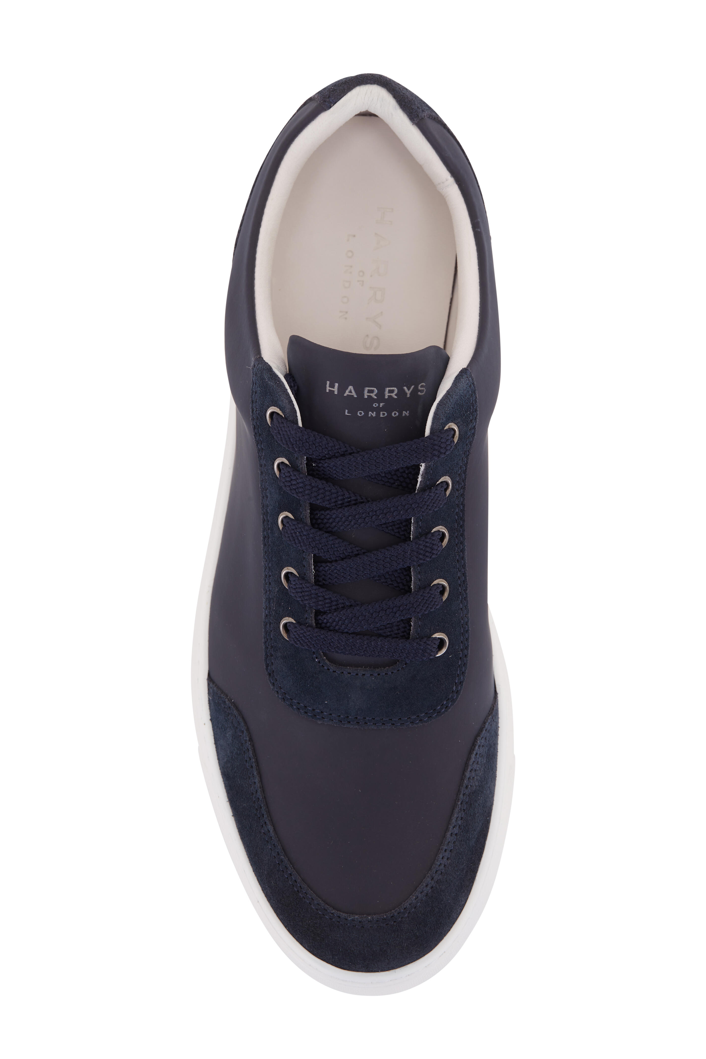 Harrys of London - Nimble Navy Tech Leather trainer