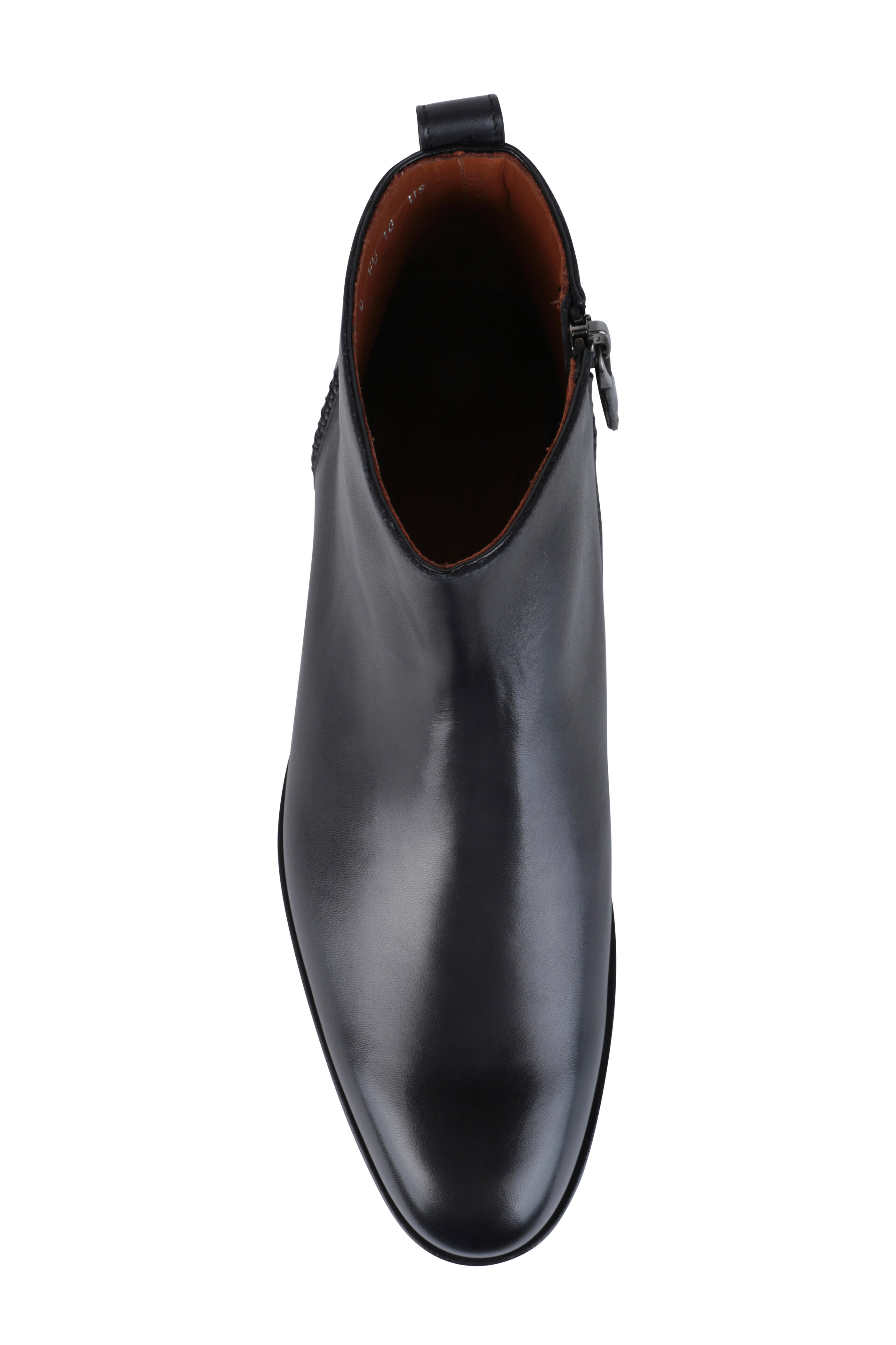 Zegna - Parma Black leather Zip Boot