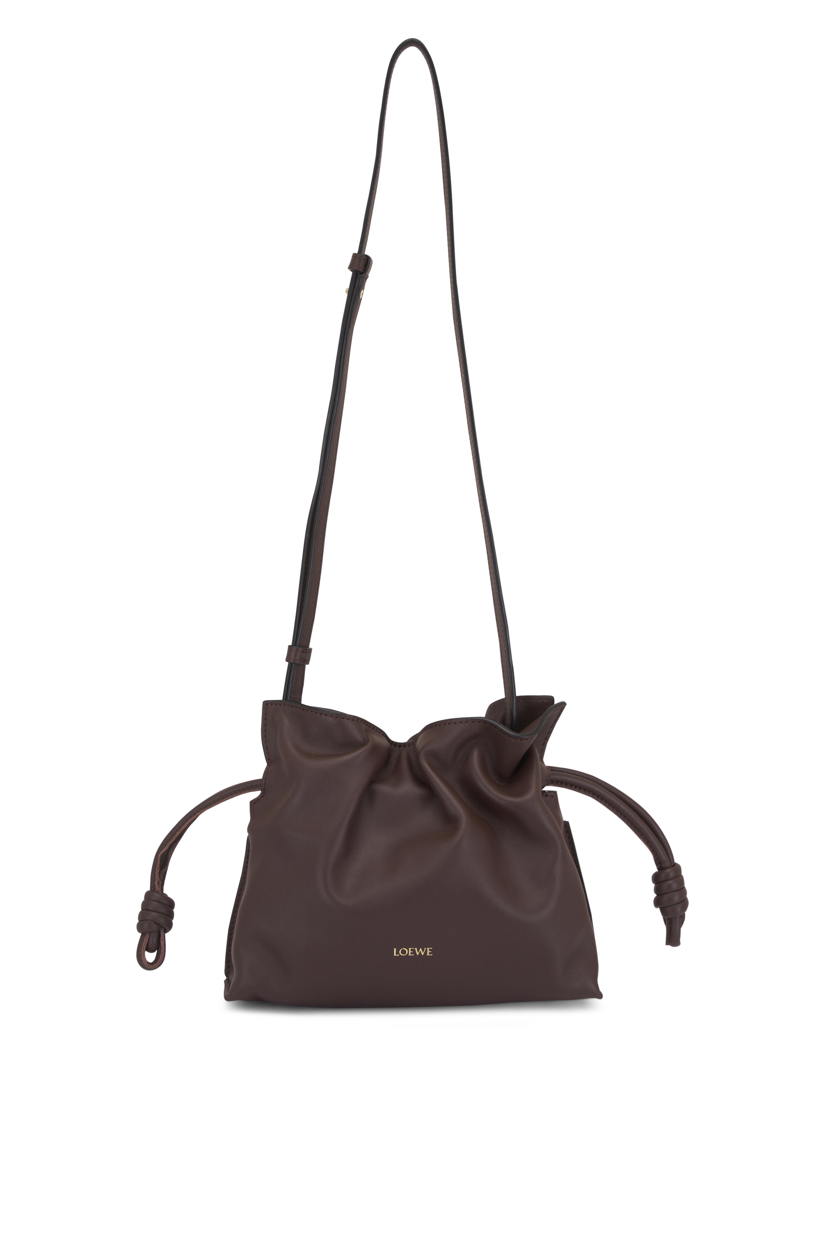 Loewe - Mini Flamenco Chocolate Leather Knot Clutch
