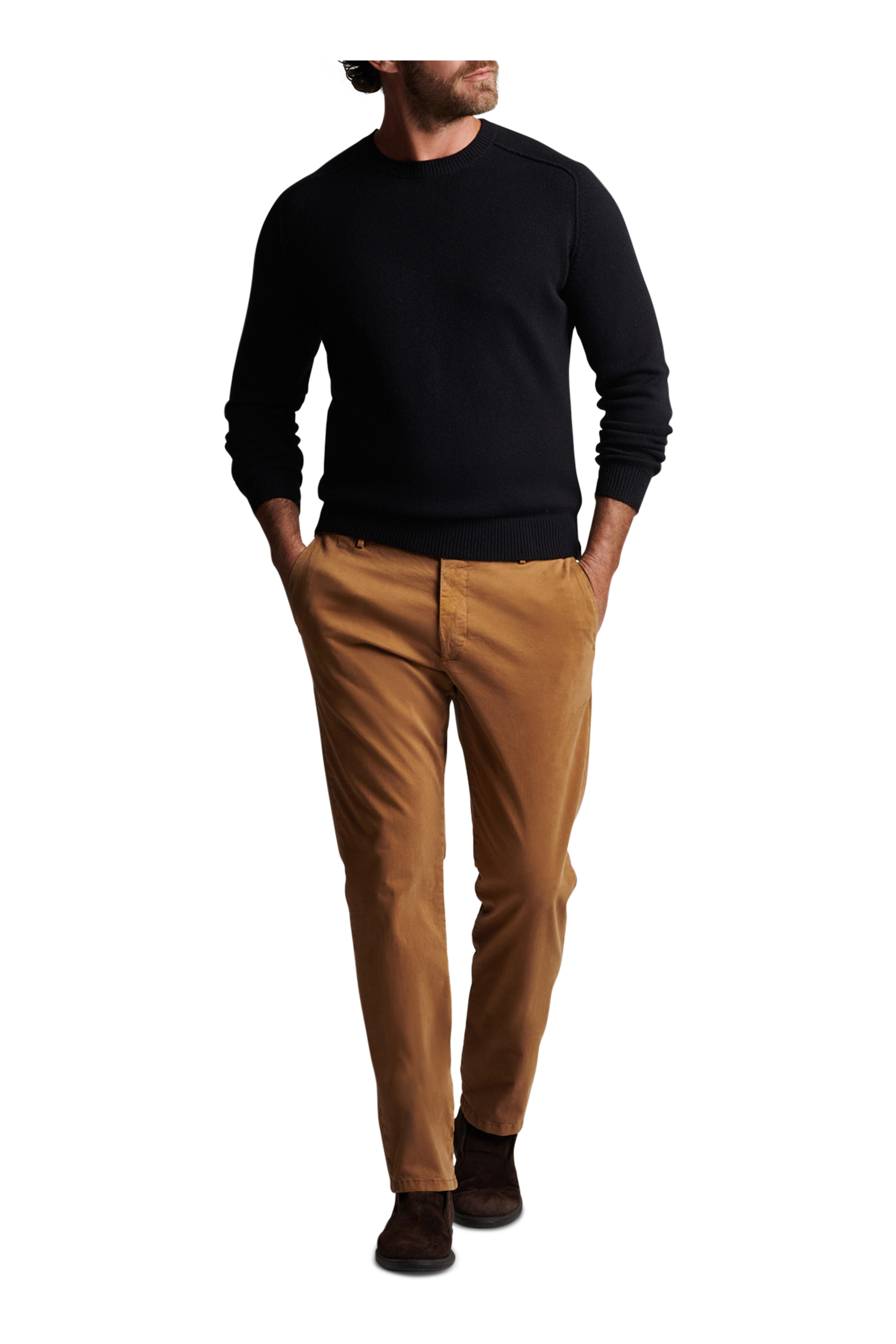 Peter Millar - Alpine Black Crewneck Wool & Cashmere Sweater