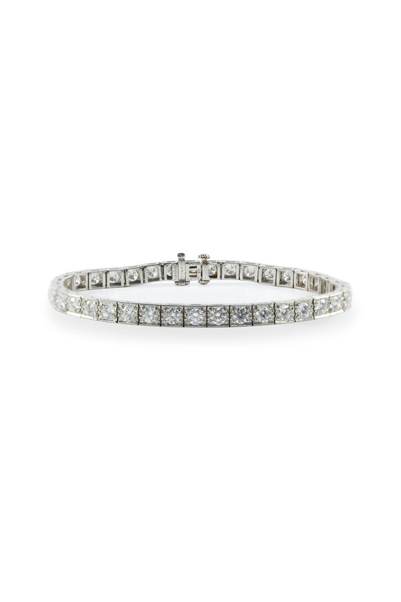 Oscar Heyman Platinum Diamond Block Bracelet