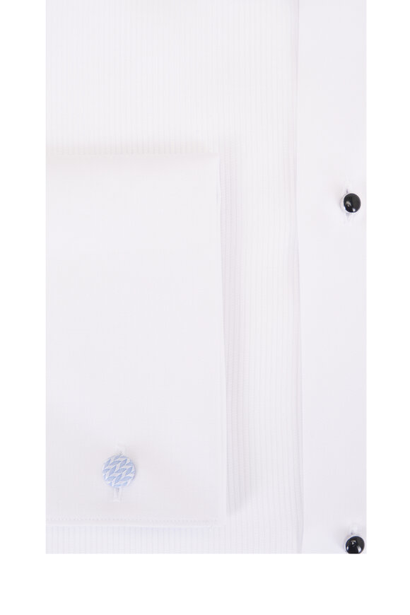 Eton White Cotton Plissé Tuxedo Shirt - view 4