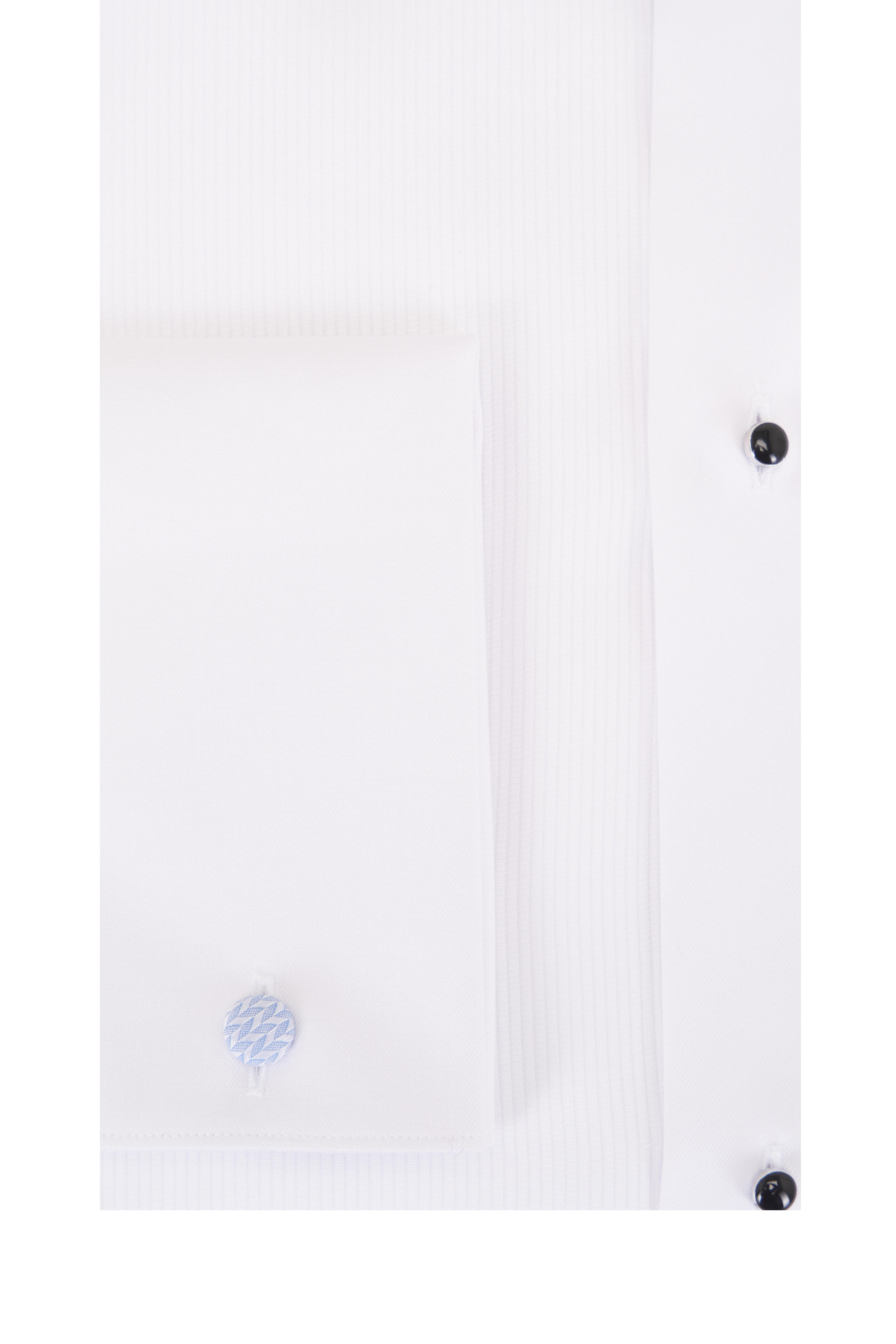 Eton - White Cotton Plissé Tuxedo Shirt