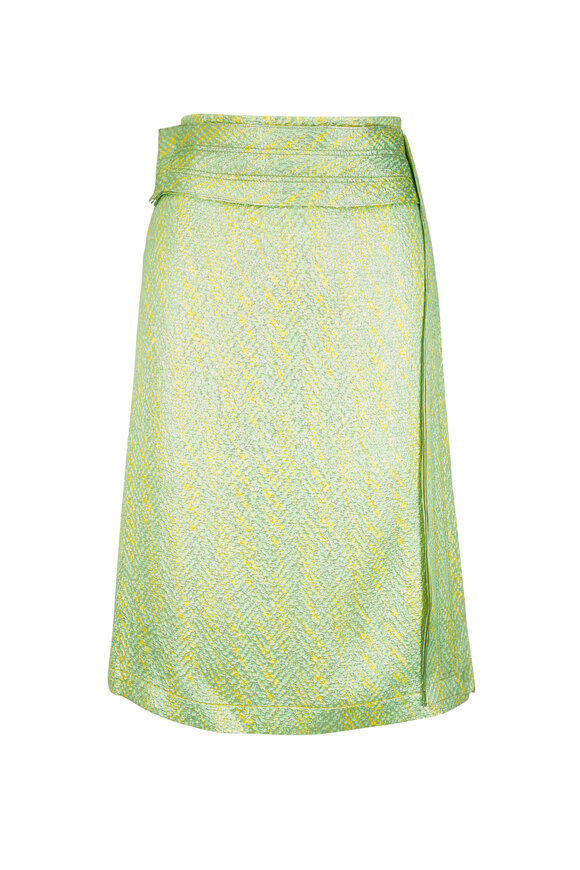 Marni Kiwi Textured Jacquard Midi Skirt - view 1