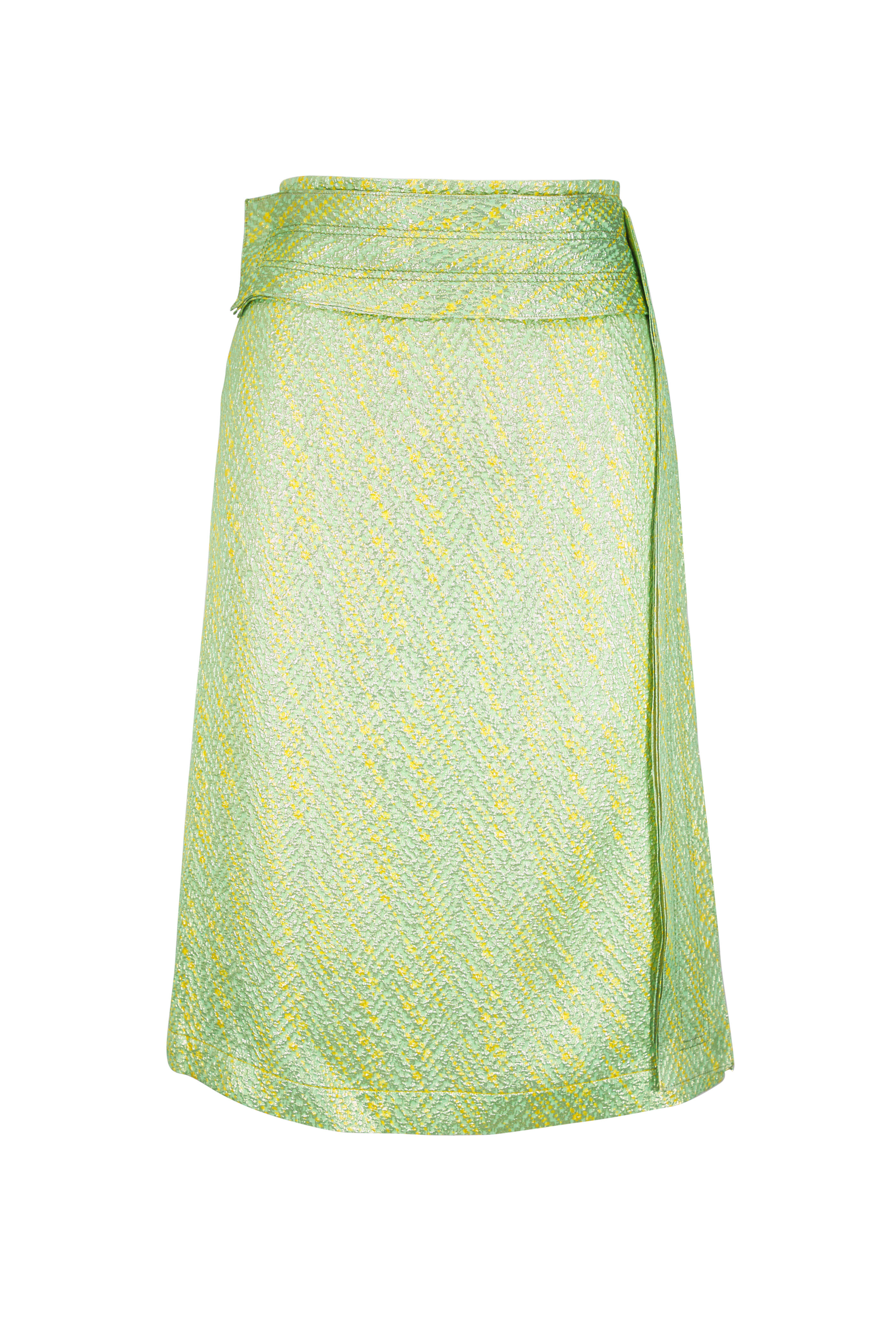 Marni - Kiwi Textured Jacquard Midi Skirt - view 1