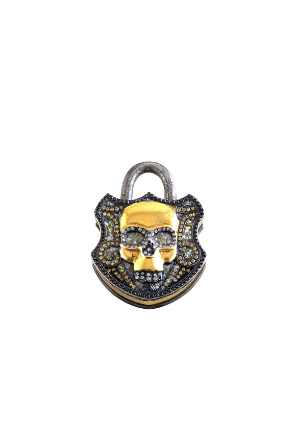 Sevan Bicakci Large Skull Padlock Pendant