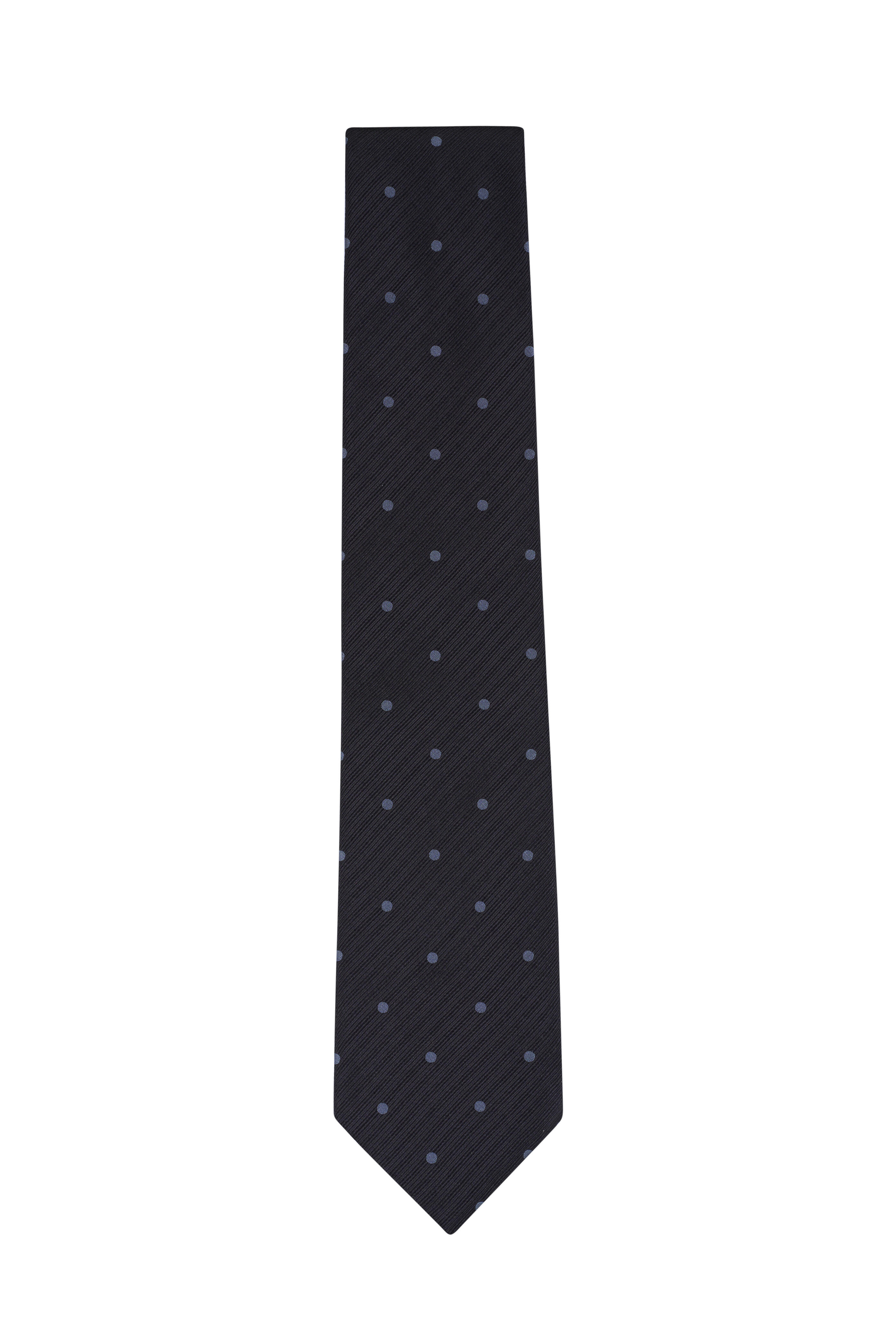 Tom Ford - Black Dot Print Silk Necktie | Mitchell Stores Tom Ford - Black Dot Print Silk Necktie | Mitchell Stores