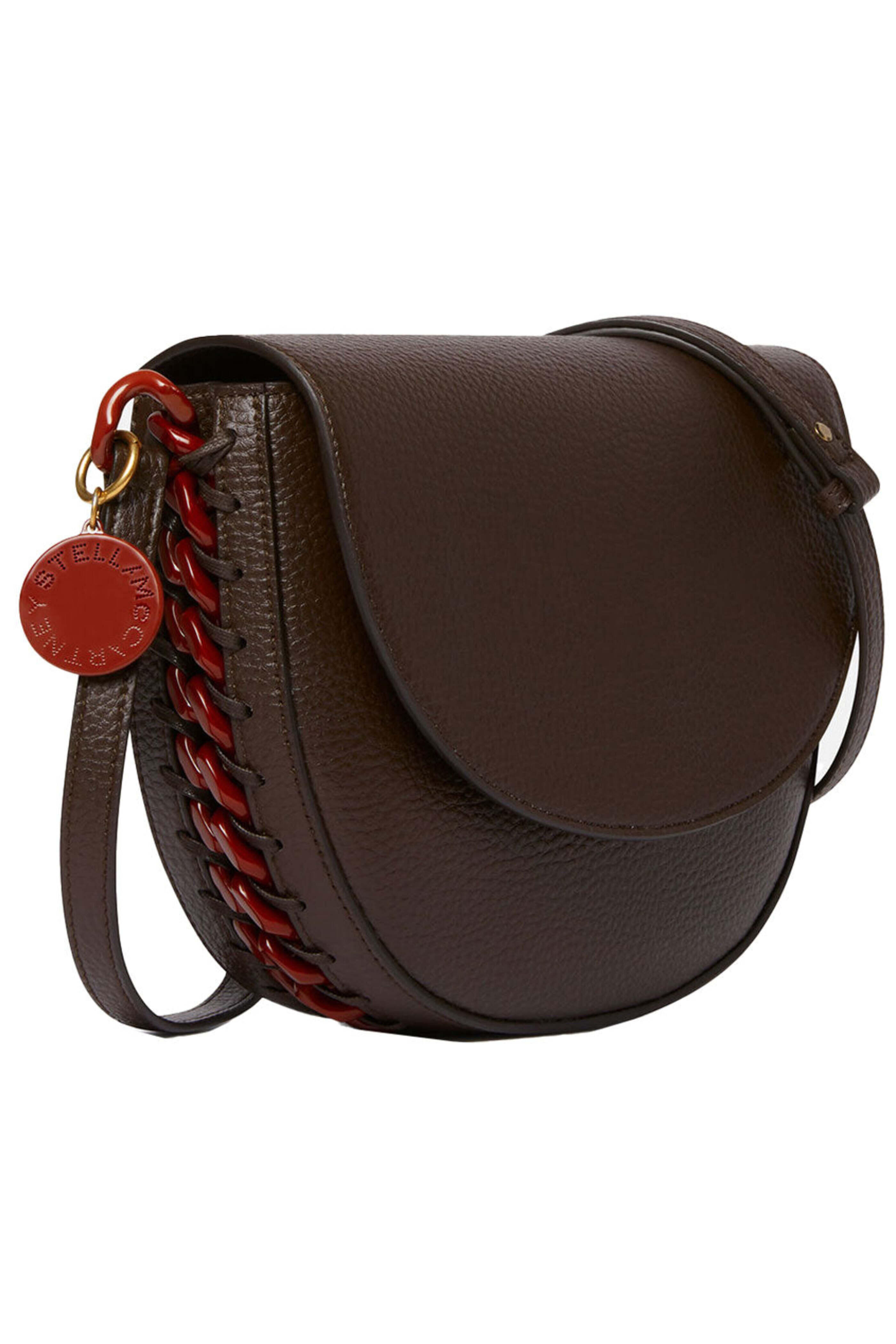 Stella McCartney - Frayme Medium Flap Shoulder Bag in Chocolate