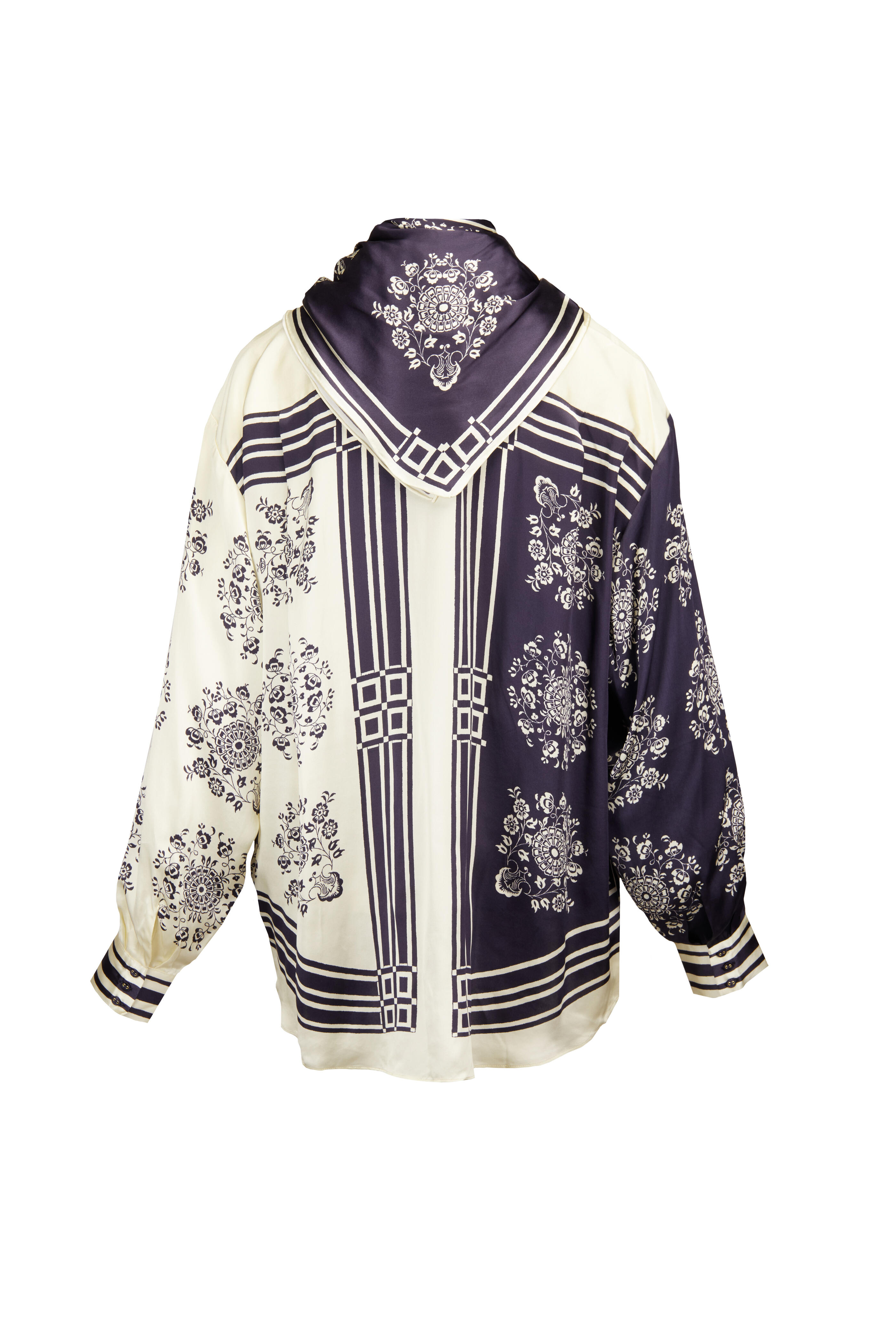 Alémais - Banderra Ink Scarf Silk Shirt - view 2