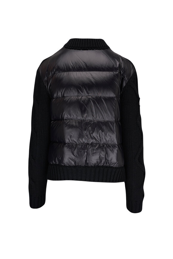 Moncler - Black Cable Knit Puffer Jacket 