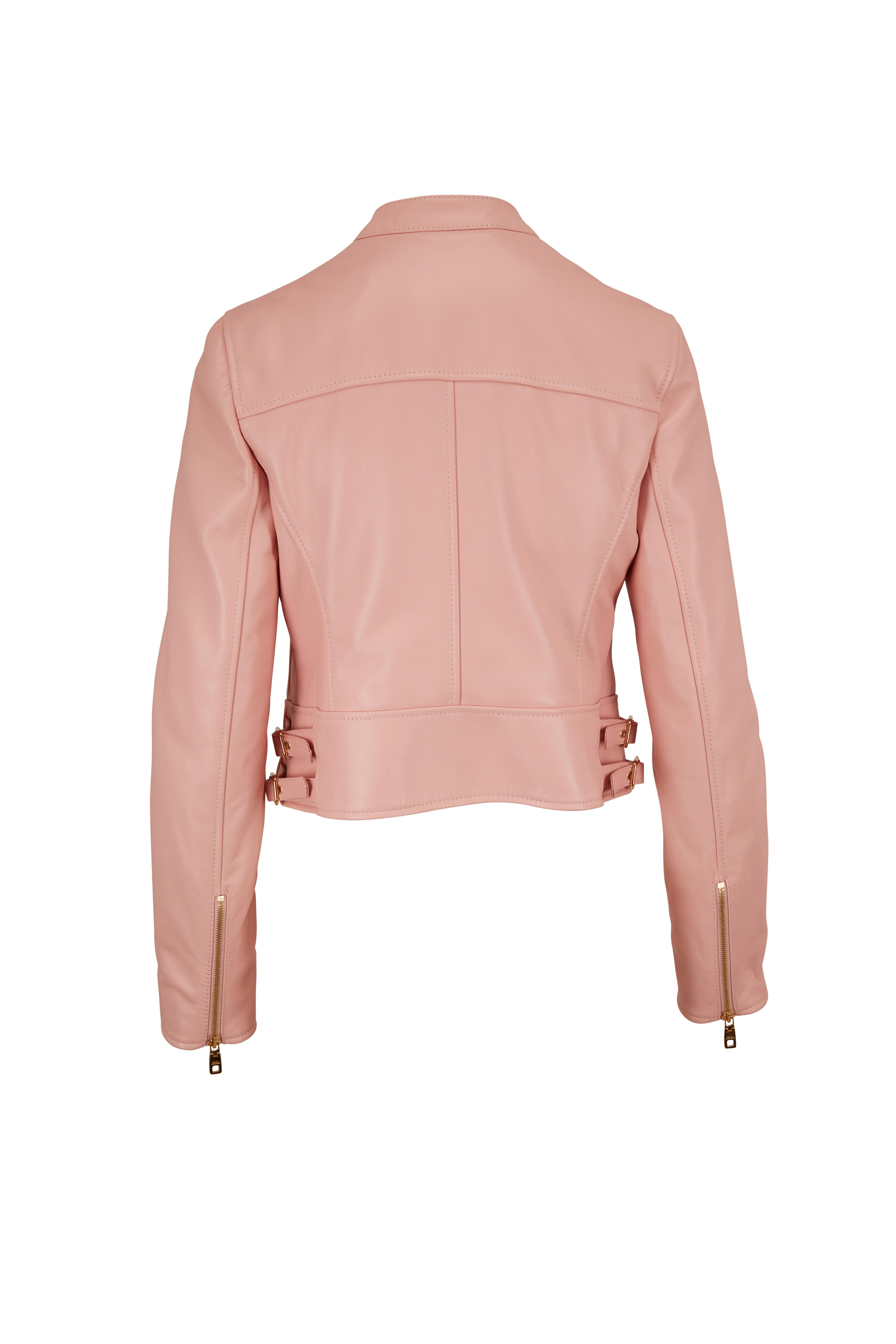 Vintage 90s Pink Leather Jacket Size S - Etsy