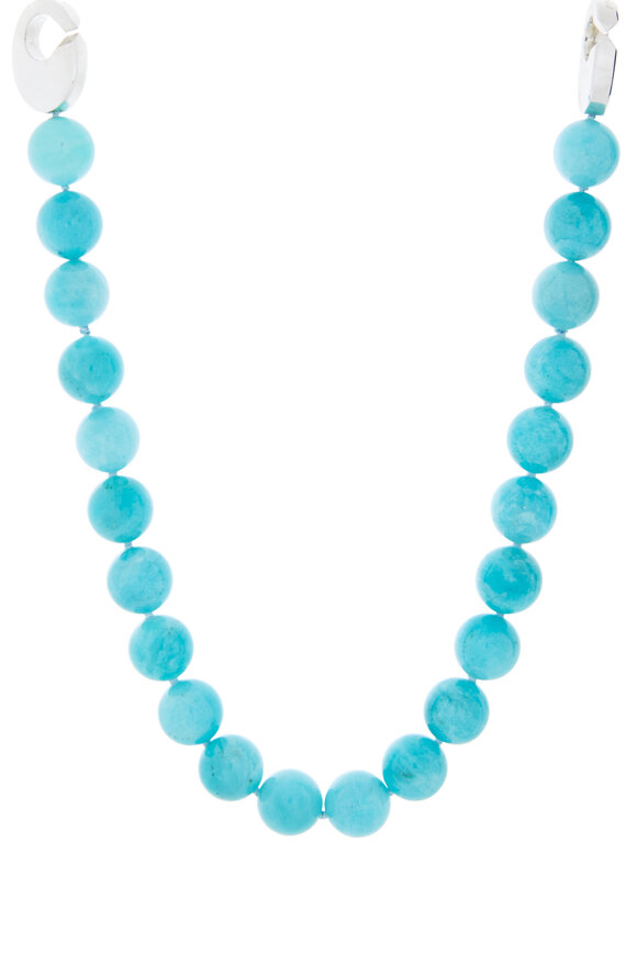 Patricia von Musulin - Sterling Silver Blue Amazonite Bead Necklace