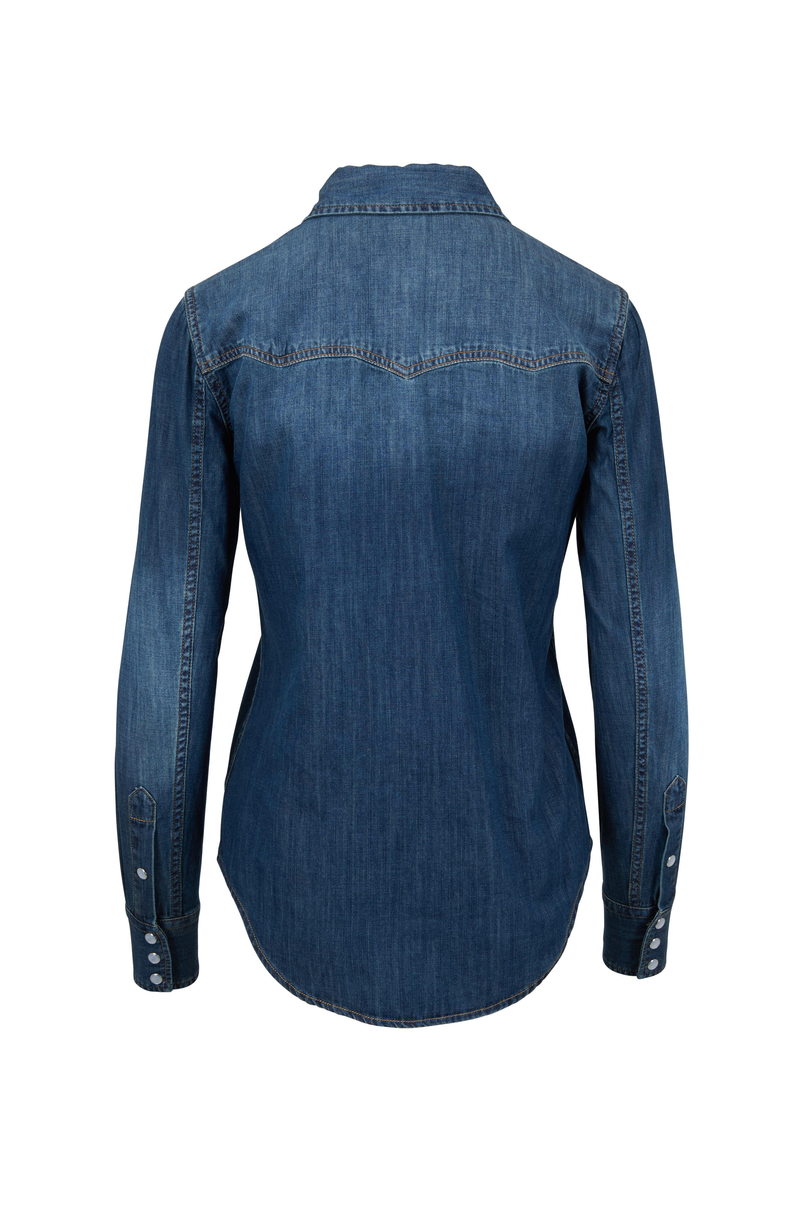 Veronica Beard - Raine Prussian Blue Denim Western Shirt