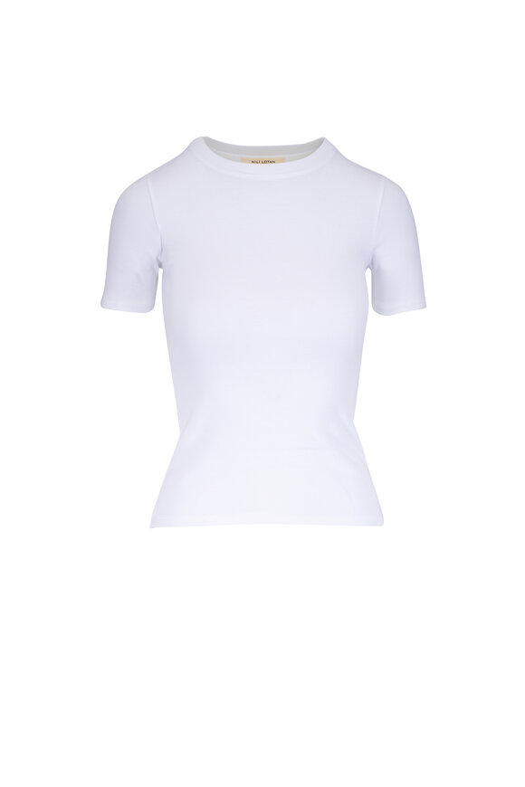 Nili Lotan Elin White Cotton T-Shirt