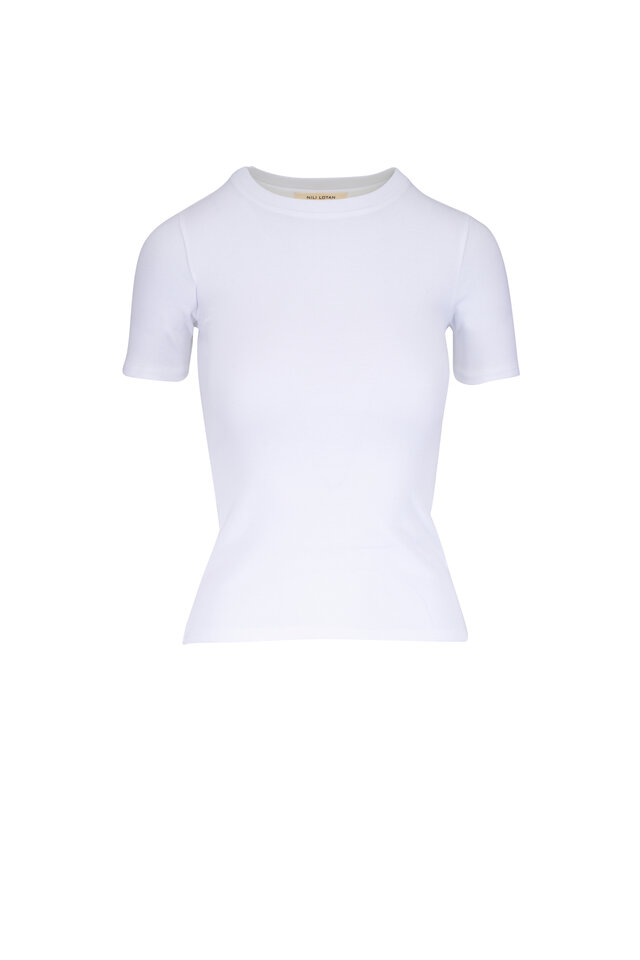 3.1 Phillip Lim - Compact Rib Ivory Ottoman Cuffed Top