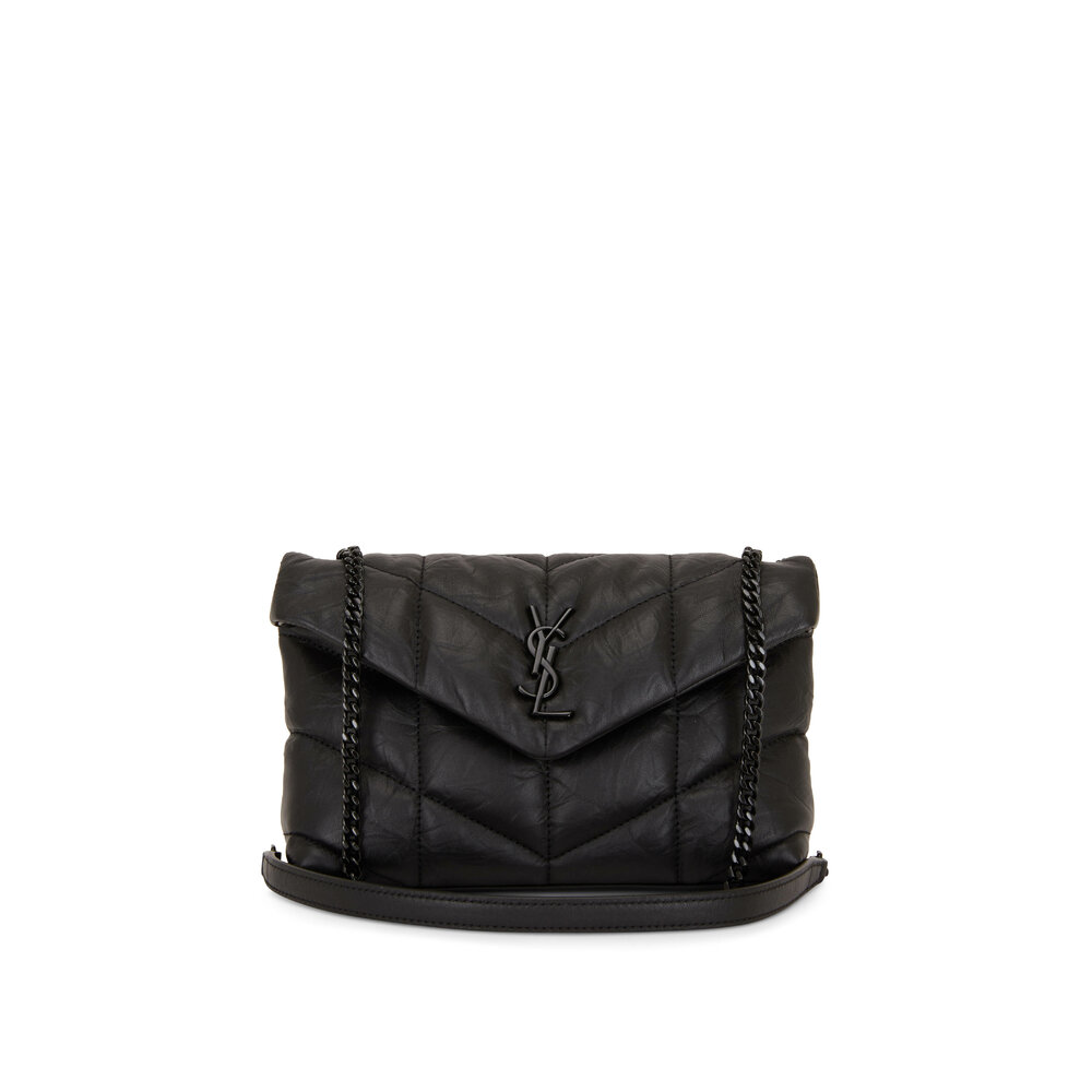 【関税込】Saint Laurent Puffy Pouch クラッチバッグ Saint Laurent Puffy Pouch クラッチバッグ S | ブラック