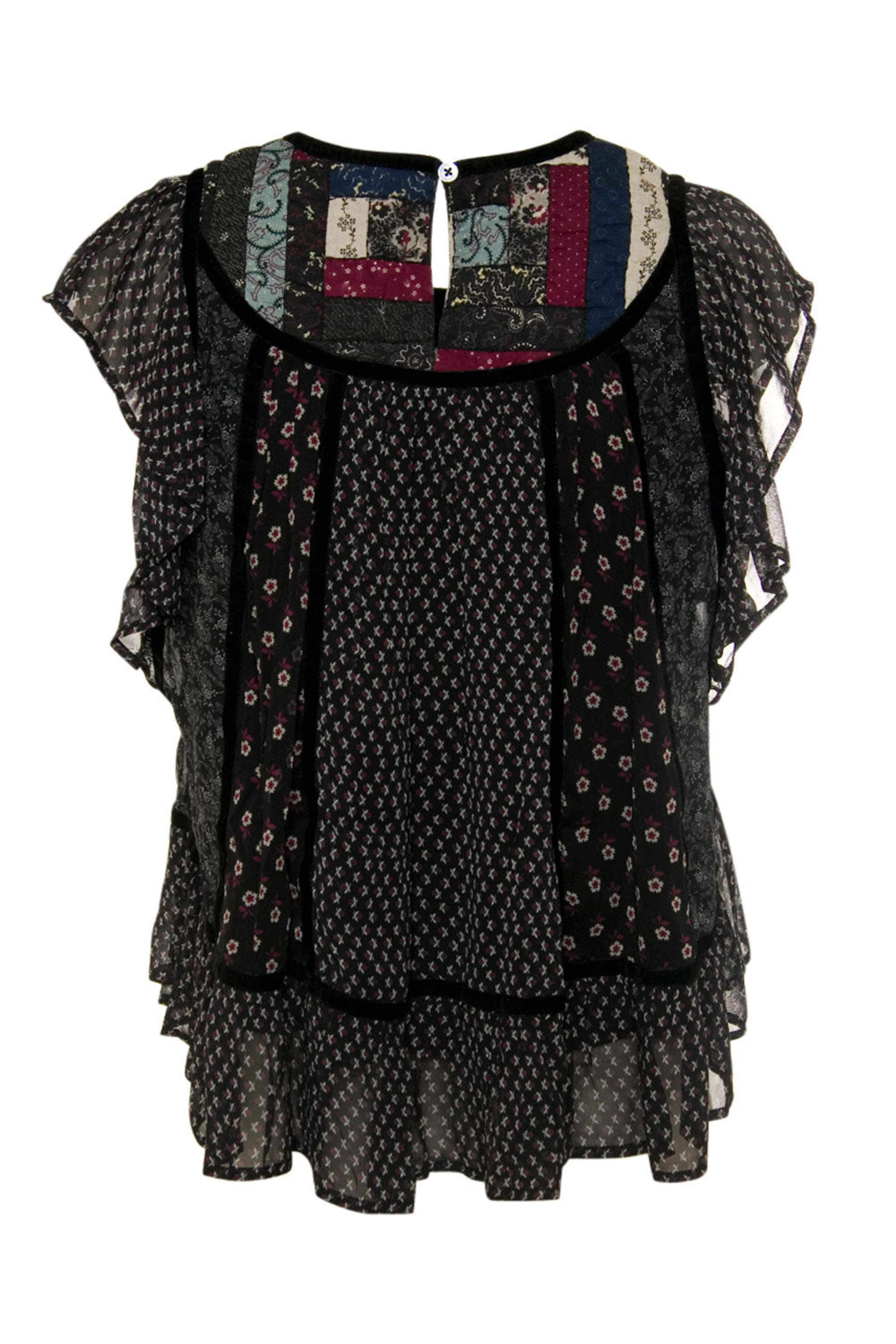 Sea NYC - Multi Alani Print Flutter Sleeve Top