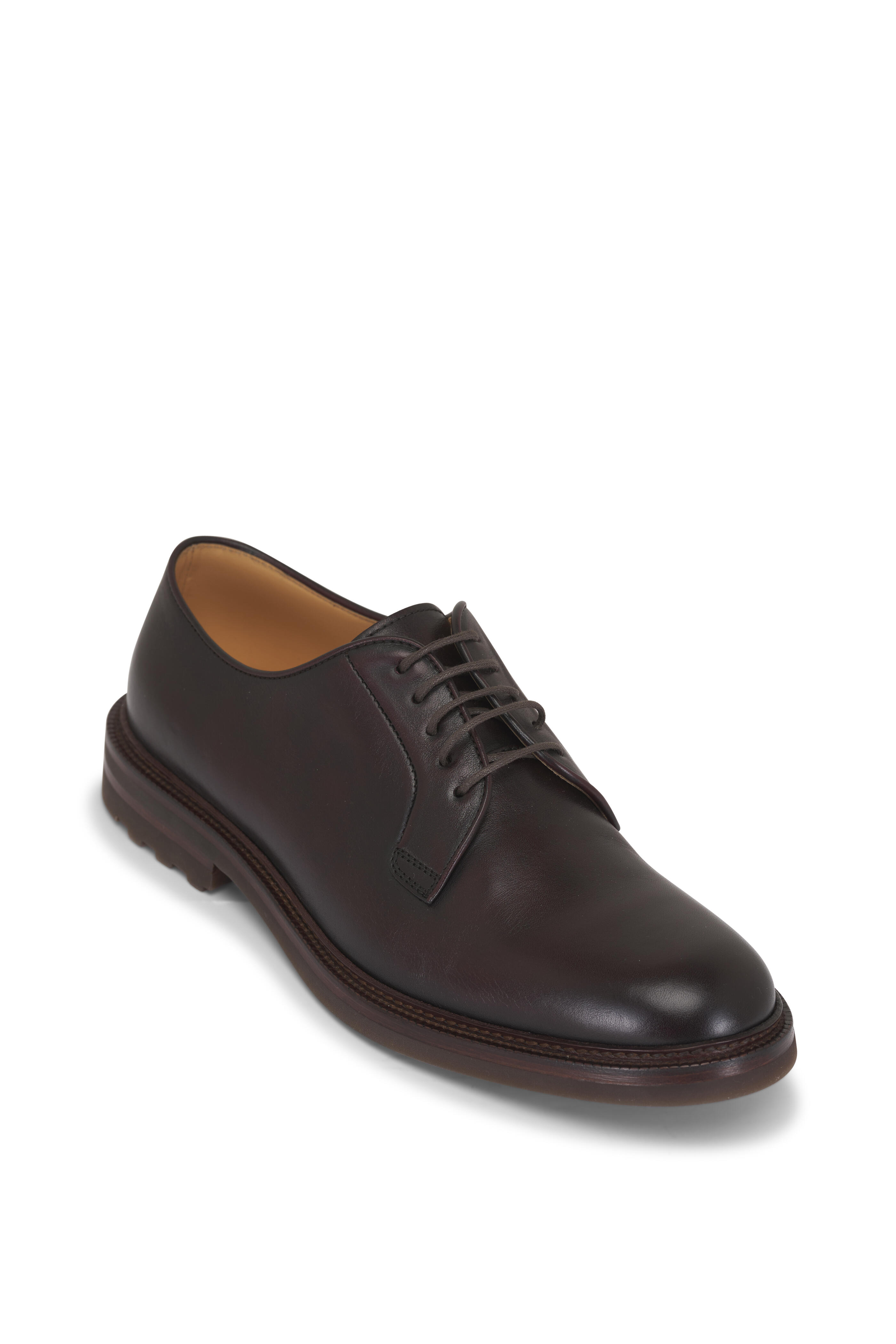 Brunello Cucinelli - Brown Leather Lace Up Dress Shoe - view 1