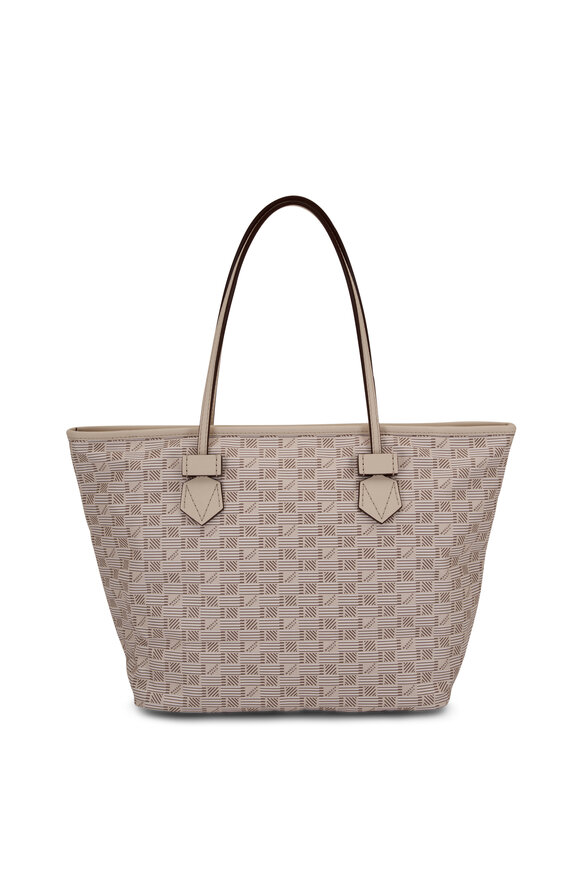 Moreau Paris - Medium Saint Tropez Ivory Monogram Tote 