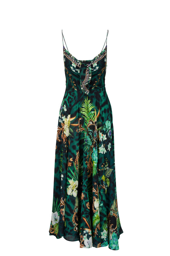 Camilla - Sing My Song Floral Embellished Tie Front Dress 