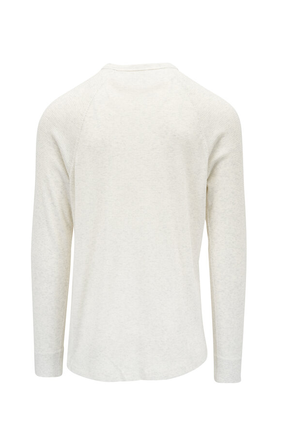 Faherty Brand - Cloud Waffle Ivory Heather Crewneck T-Shirt