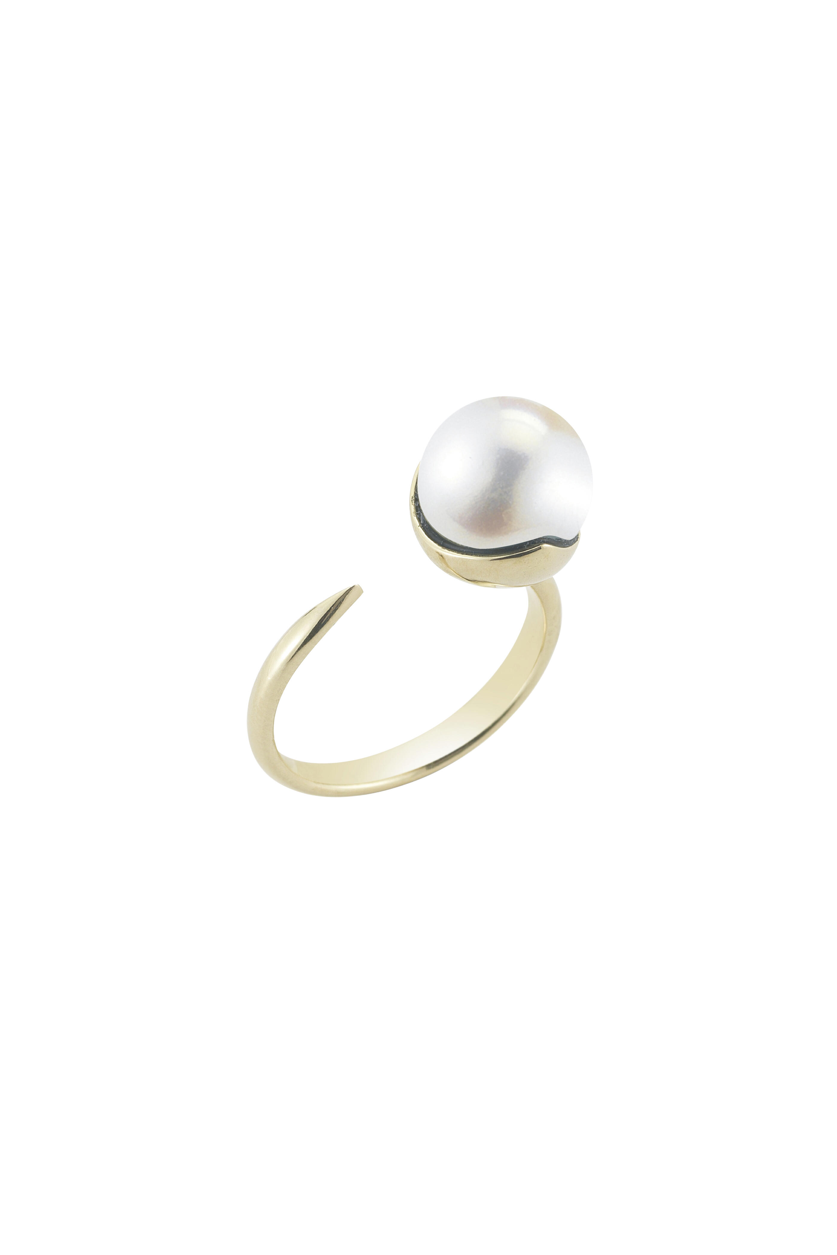 Mizuki - 14K Gold Pearl Fluid Ring