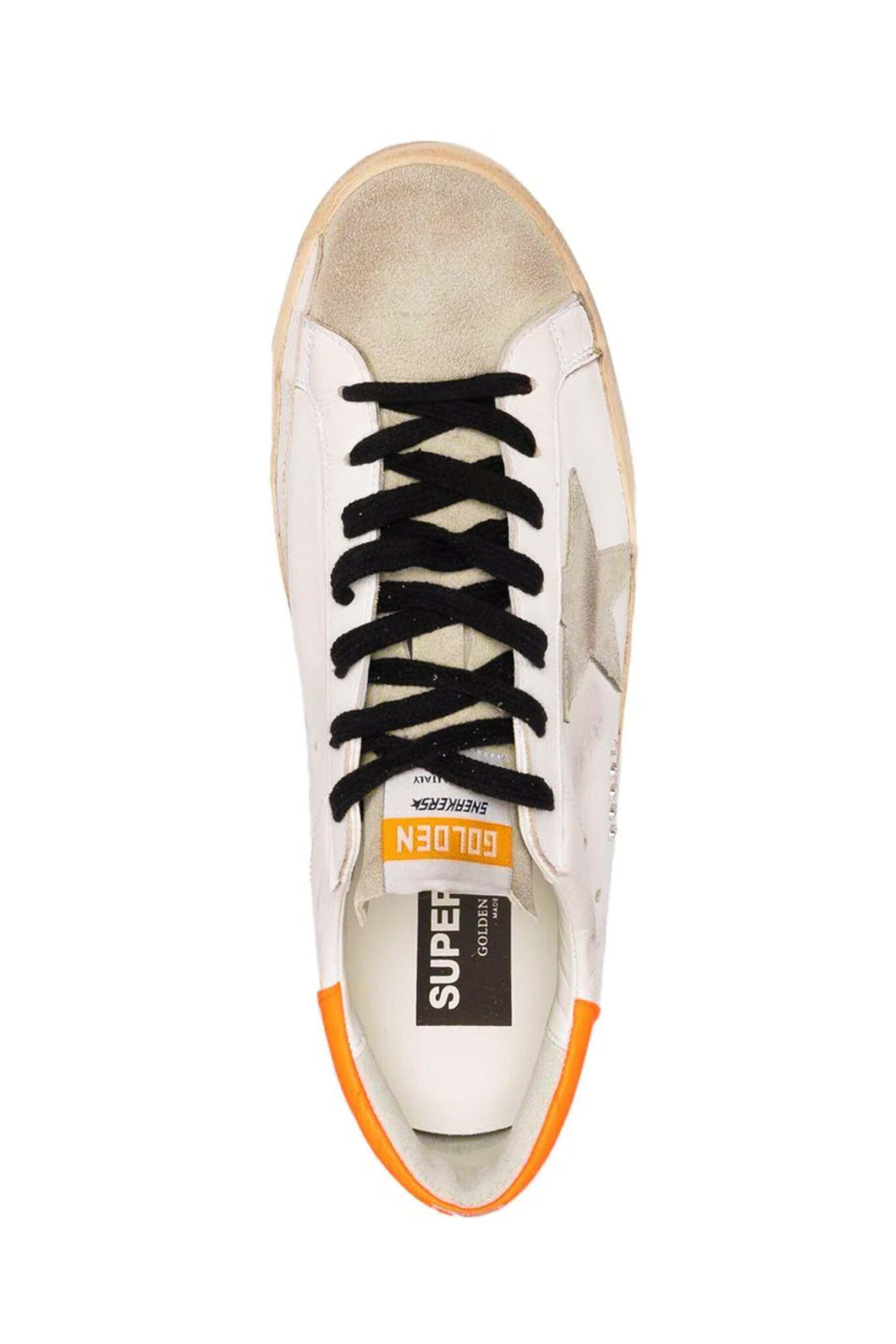 Golden Goose - White and Orange Super-Star Classic Sneaker