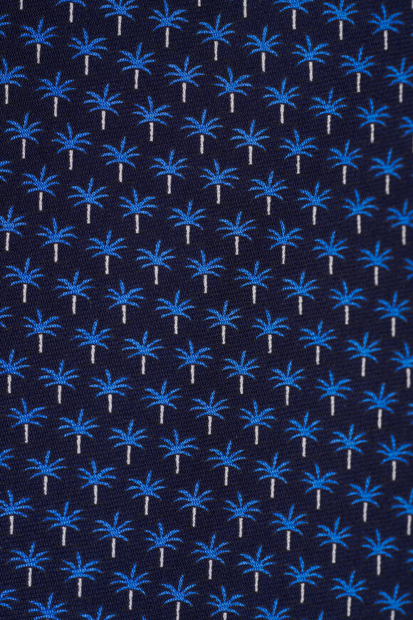 Zegna Blue Geometric Print Silk Necktie - view 2