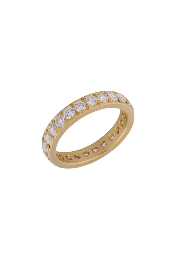Caroline Ellen 18k Yellow Gold Diamond Pave Ring