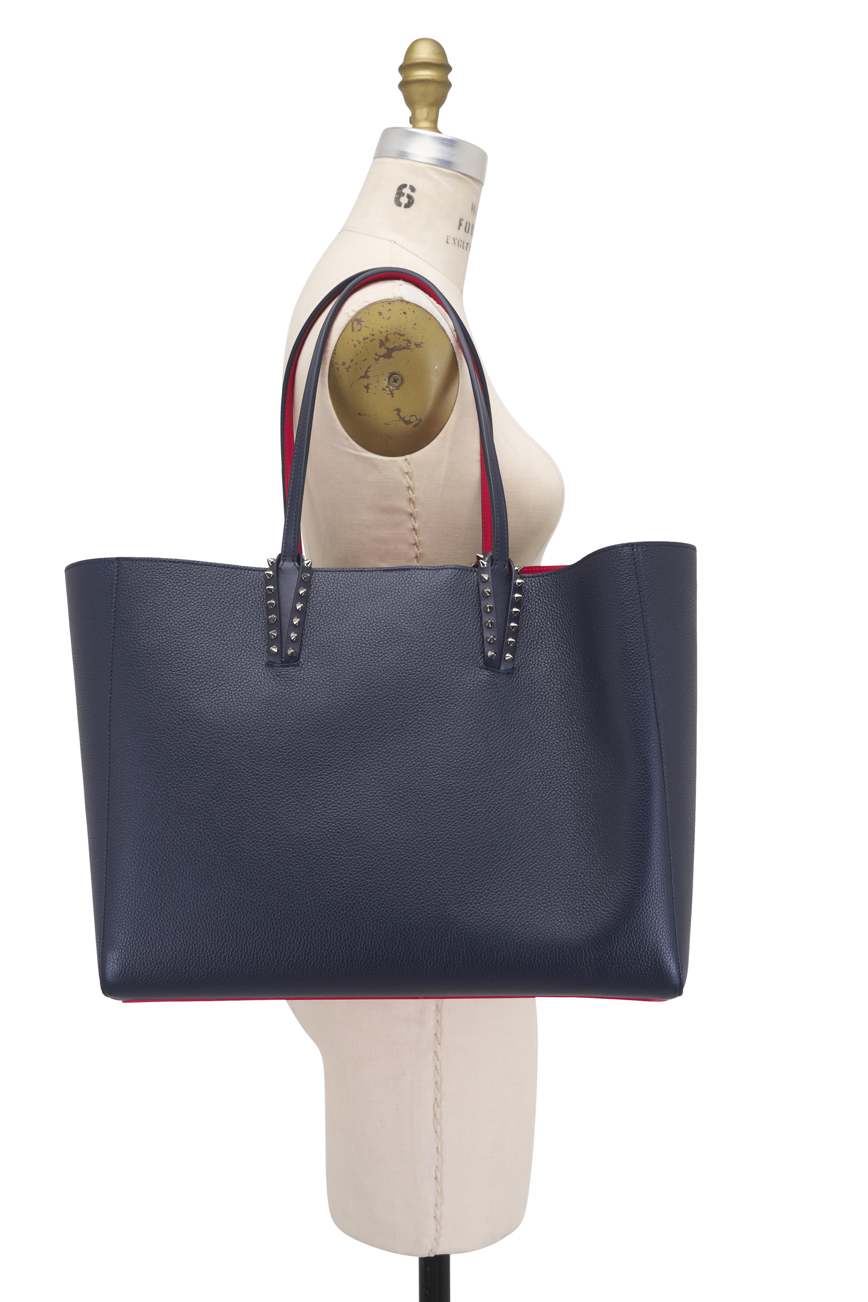 Christian Louboutin - Cabata Empire Spike Zaffiro & Silver Leather Tote