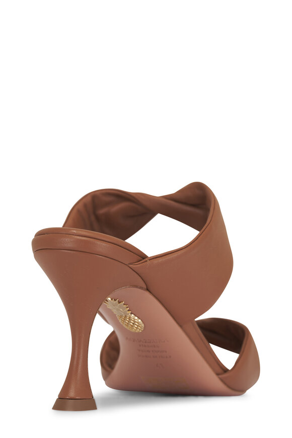 Aquazzura Twist Cuoio Leather Sandal, 75mm - view 4