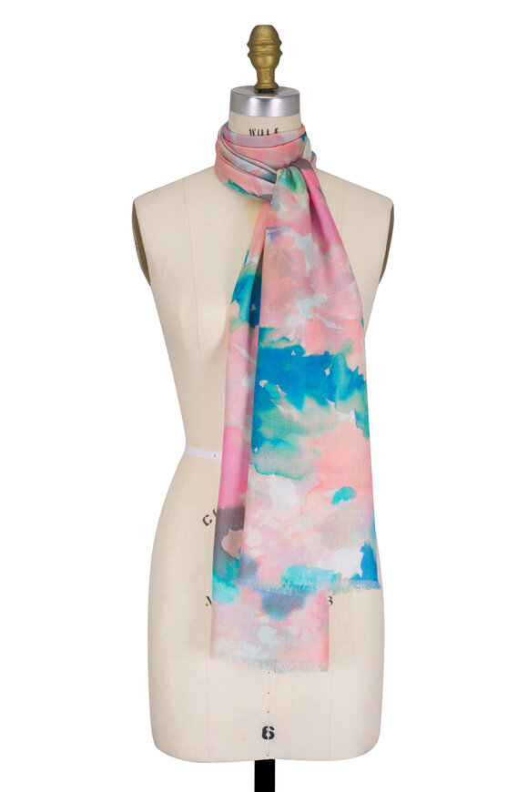 Kinross Multicolor Maldives Floral Print Scarf