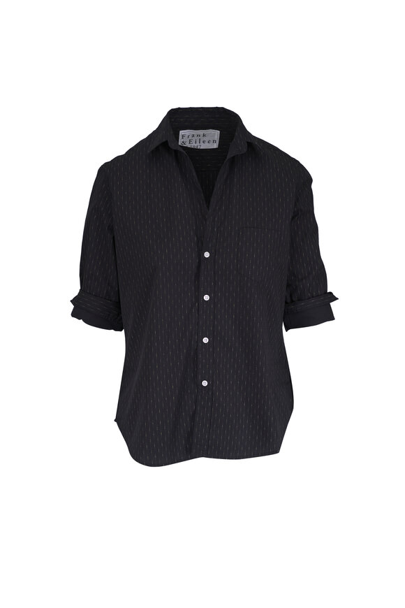 Frank & Eileen Eileen Black & Gold Stripe Relaxed Button Up Shirt