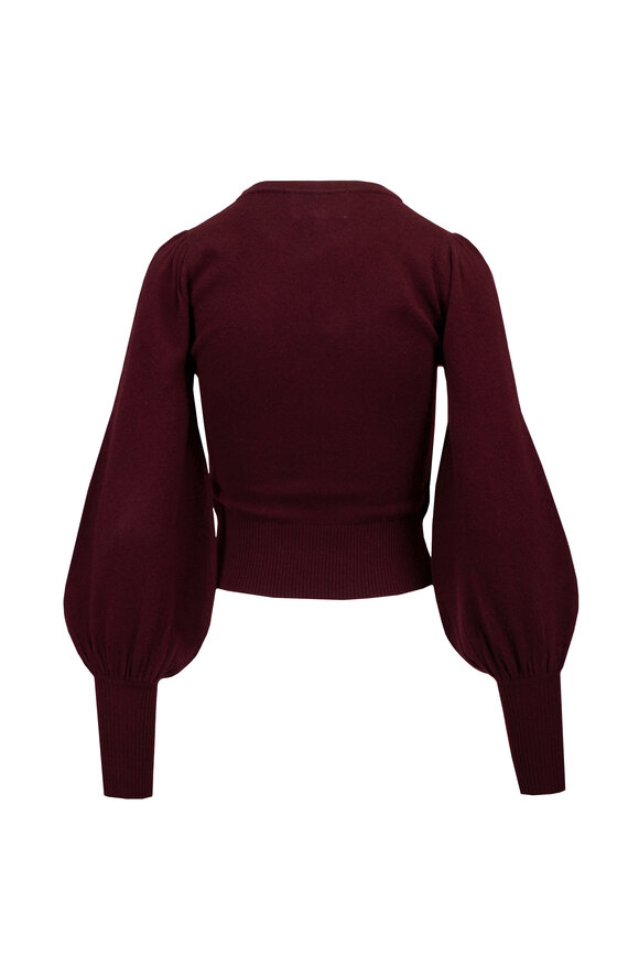 Cara Cara Ezra Burgundy Wrap Sweater - view 2