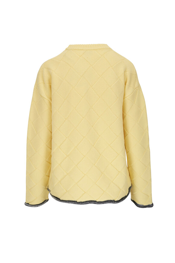 Bottega Veneta - Pineapple Intreccio 3D Knit Crewneck Sweater 