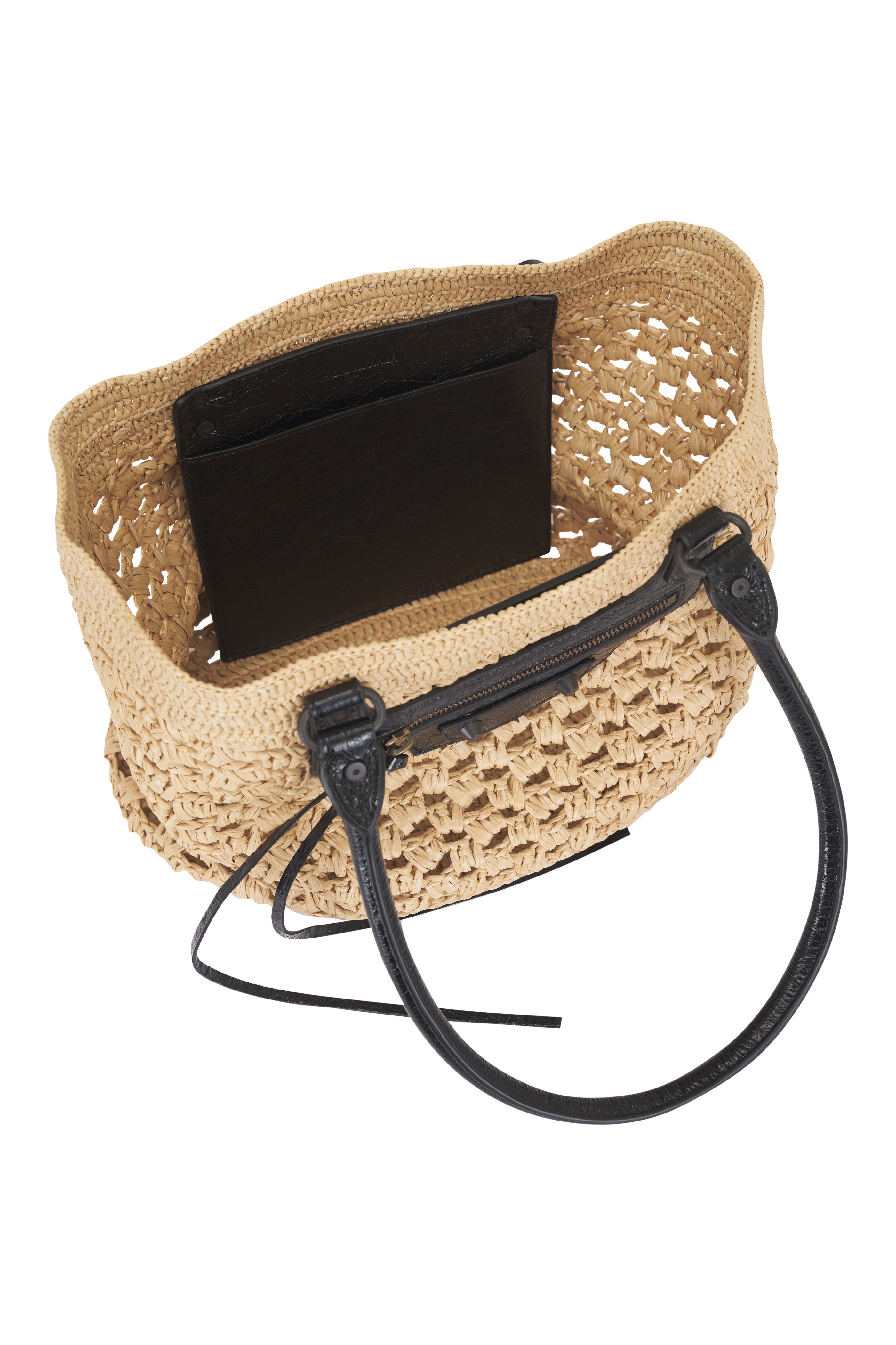 Balenciaga - Medium Le City Basket Natural & Black Shoulder Bag