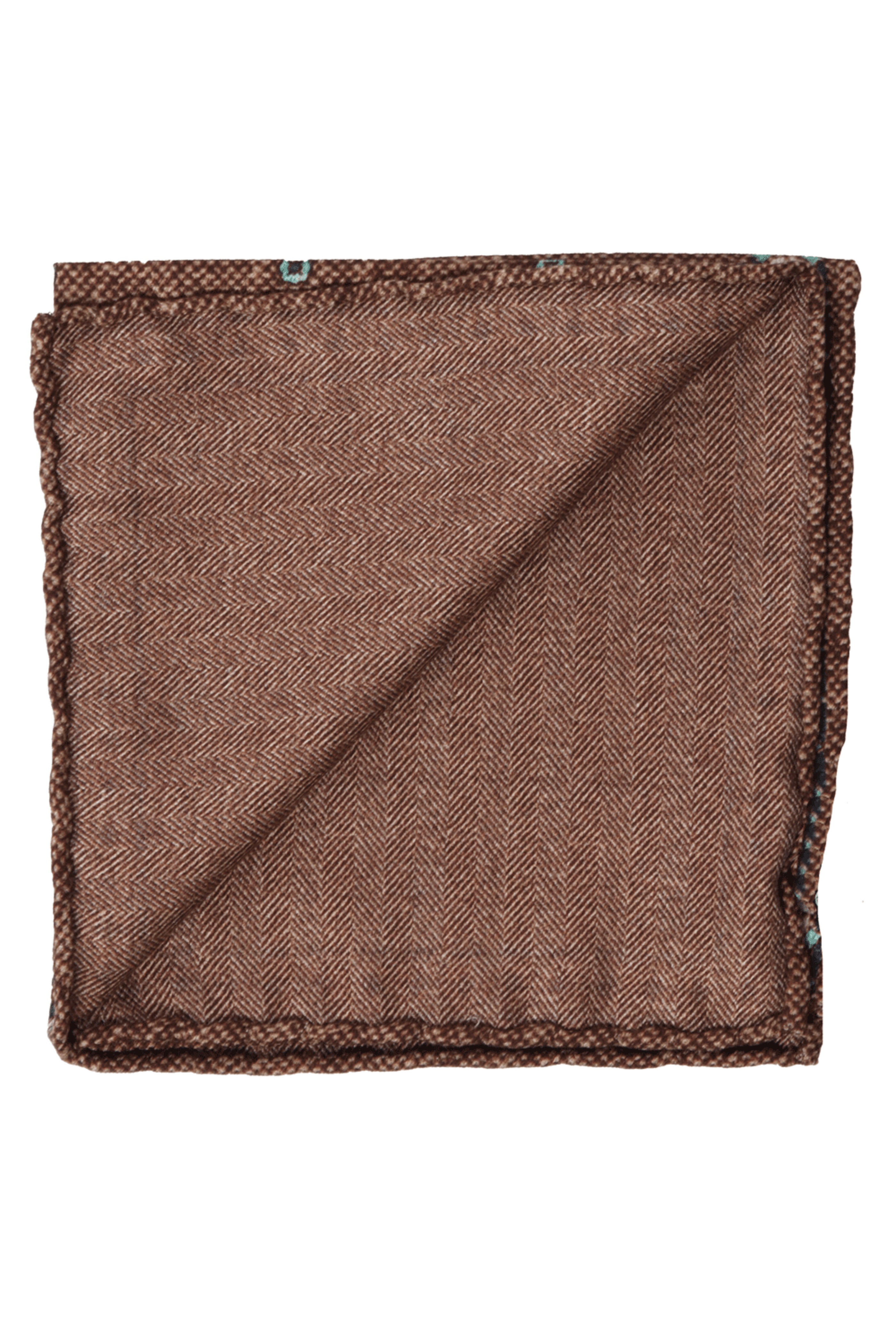 Edward Armah - Brown Neat Medallion Pocket Square