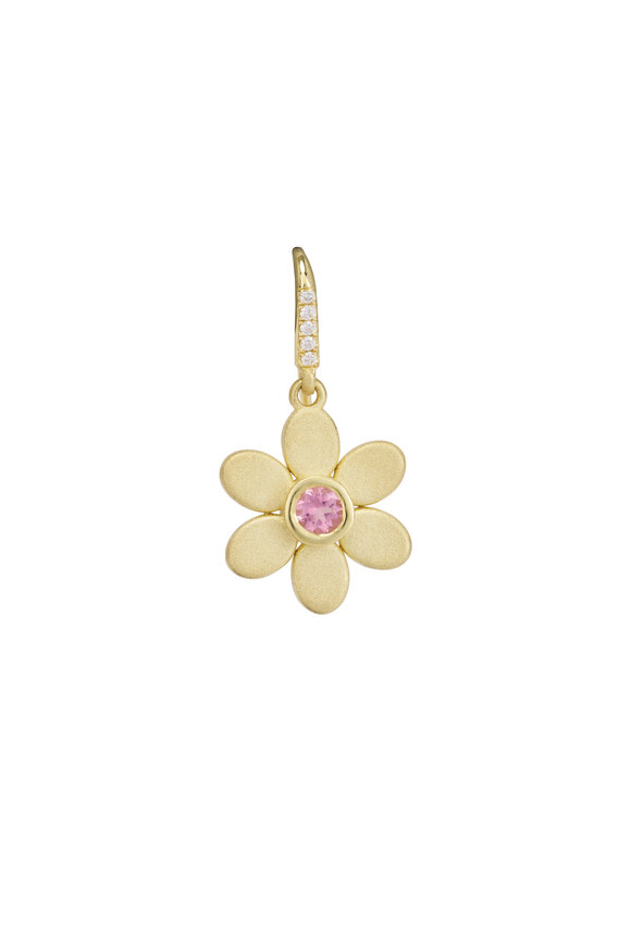 Lauren K Pink Tourmaline Daisy Earrings - view 2