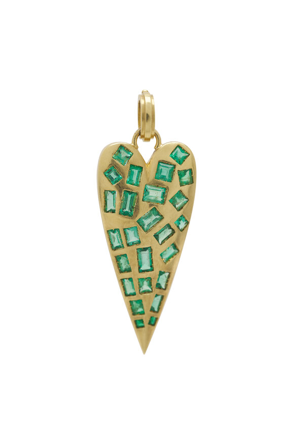 Sylva & Cie Ten Table Emerald Heart Pendant
