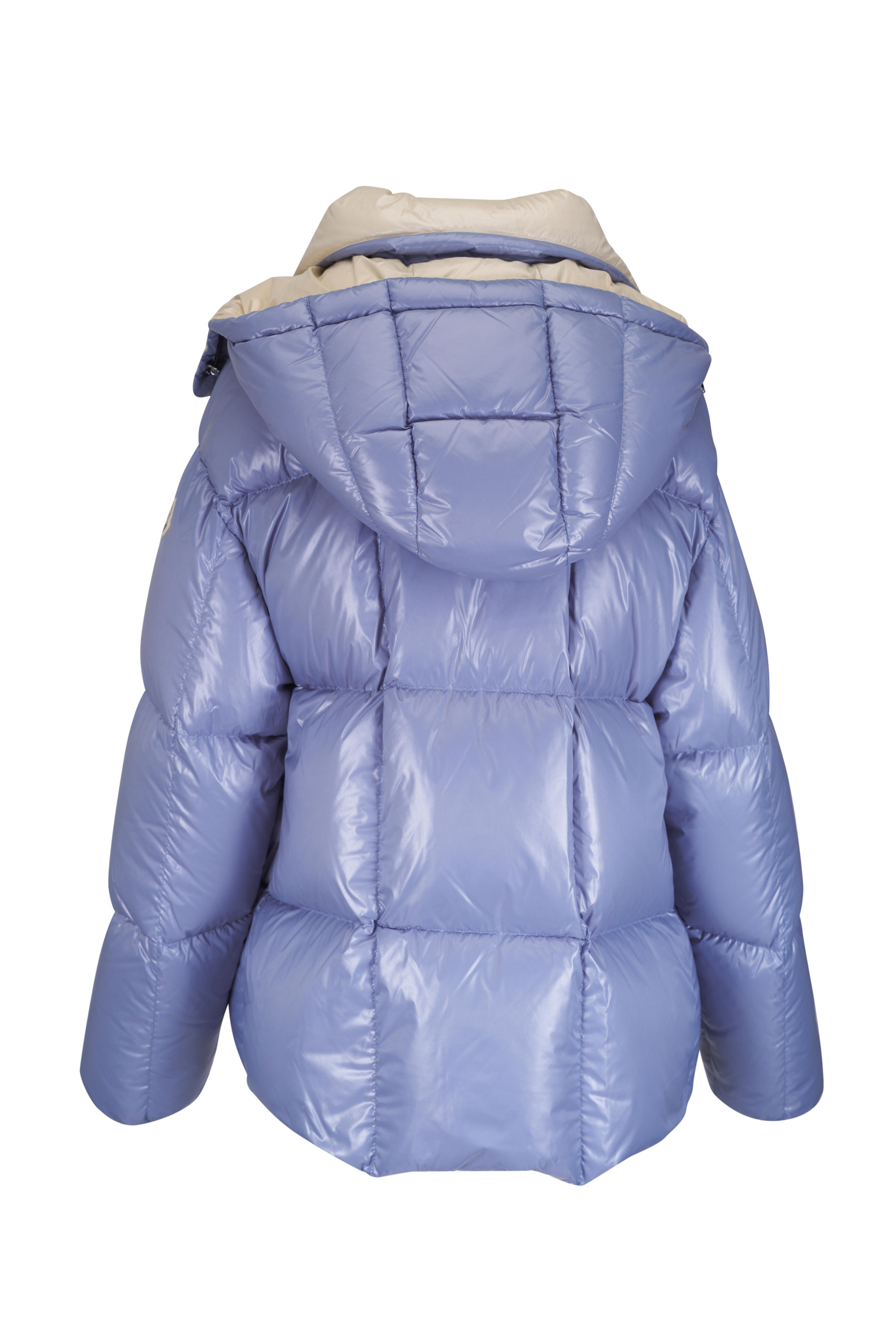 Moncler - Parana Light Blue Short Down Jacket | Mitchell Stores